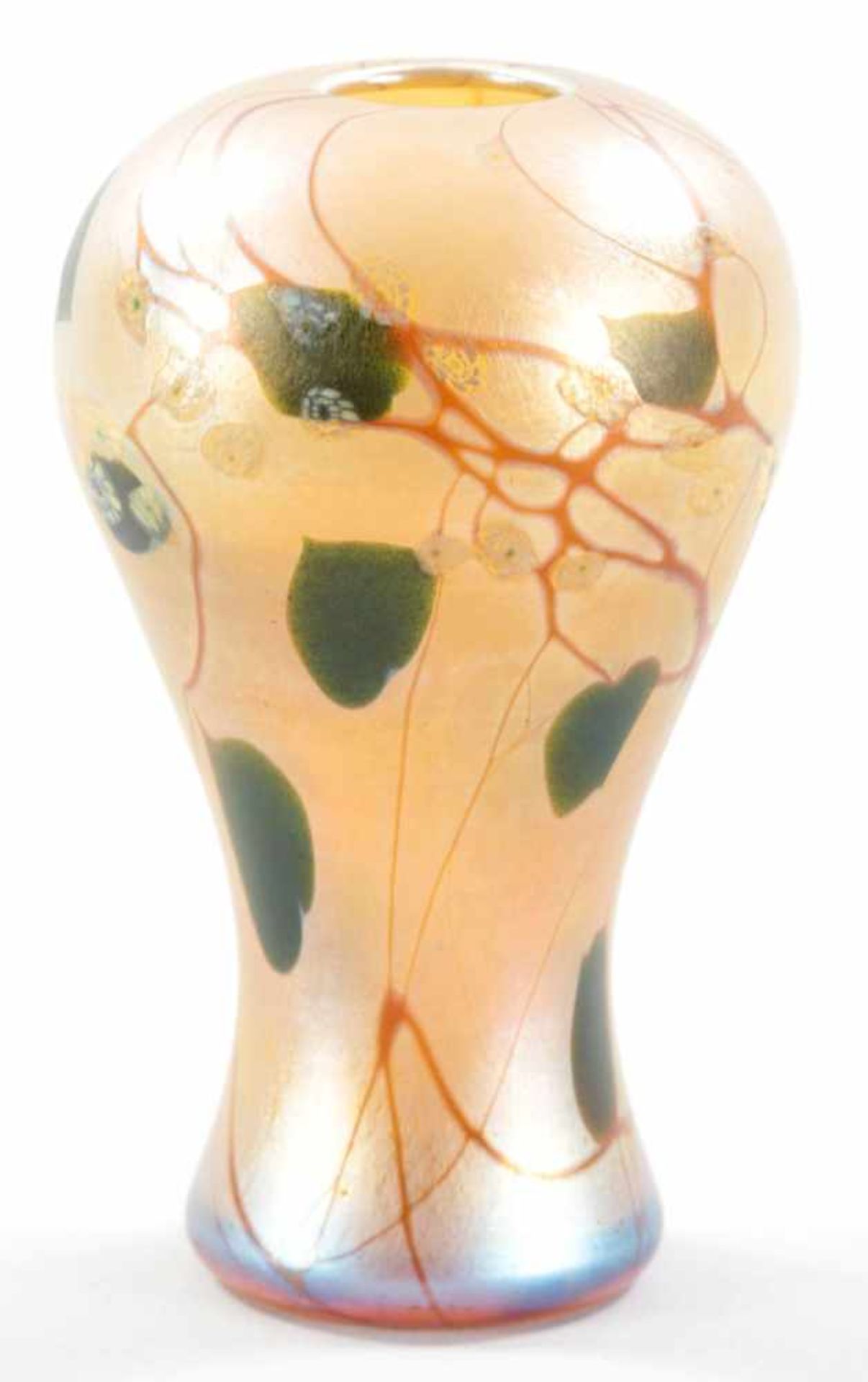 Kl. Jugendstil-VaseGlas, Louis Comfort Tiffany, um 1900/Anf. 20.Jh. Sog. "Paperweight Vase" m.