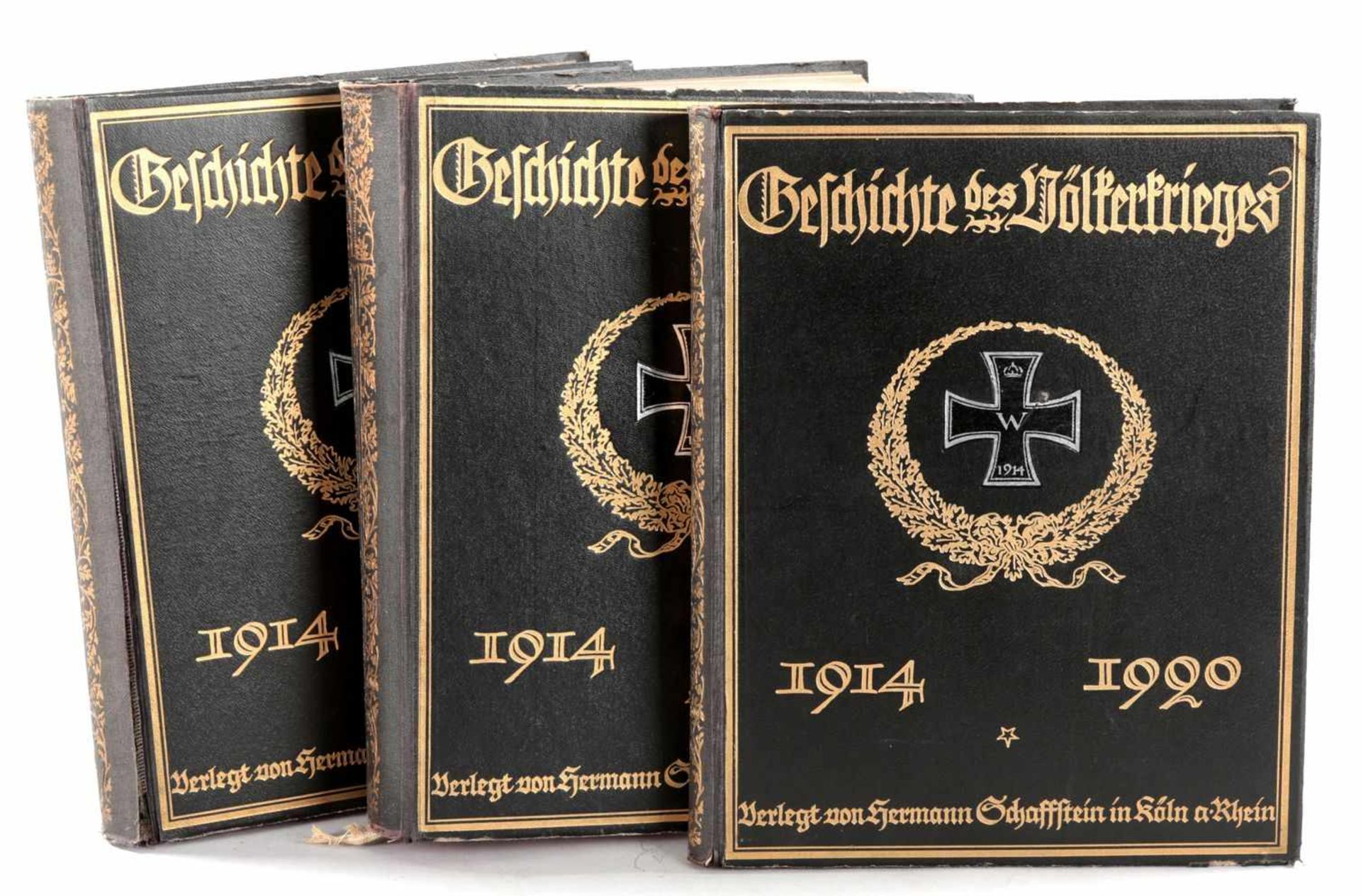 "Geschichte des Völkerkrieges 1914-1920"Papier/Leinen, Hermann Schaffstein (Verl.),(Köln), 1916 3