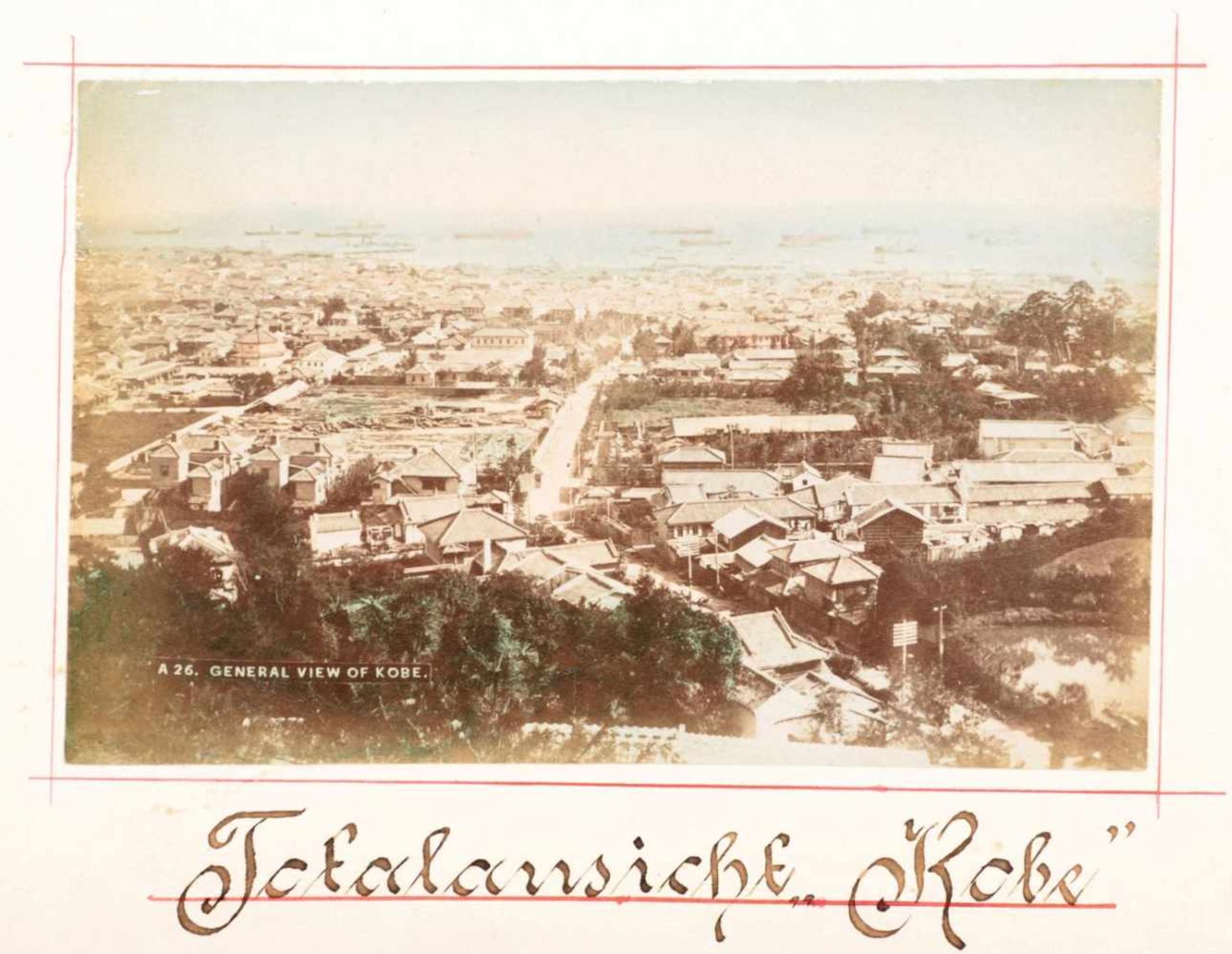 FotoalbumLack/Papier, China/Japan u.a., um 1900 In Rotlack-Leporello m. applizierten Elfenbeinköpfen - Bild 2 aus 9