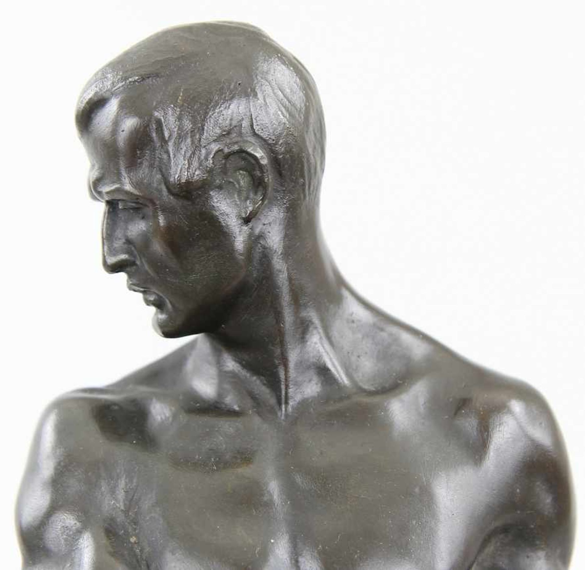 Iffland, Franz (Berlin 1862 - 1935 Berlin) Figur "Schmied", Bronze gegossen und dunkel patiniert, - Image 3 of 4