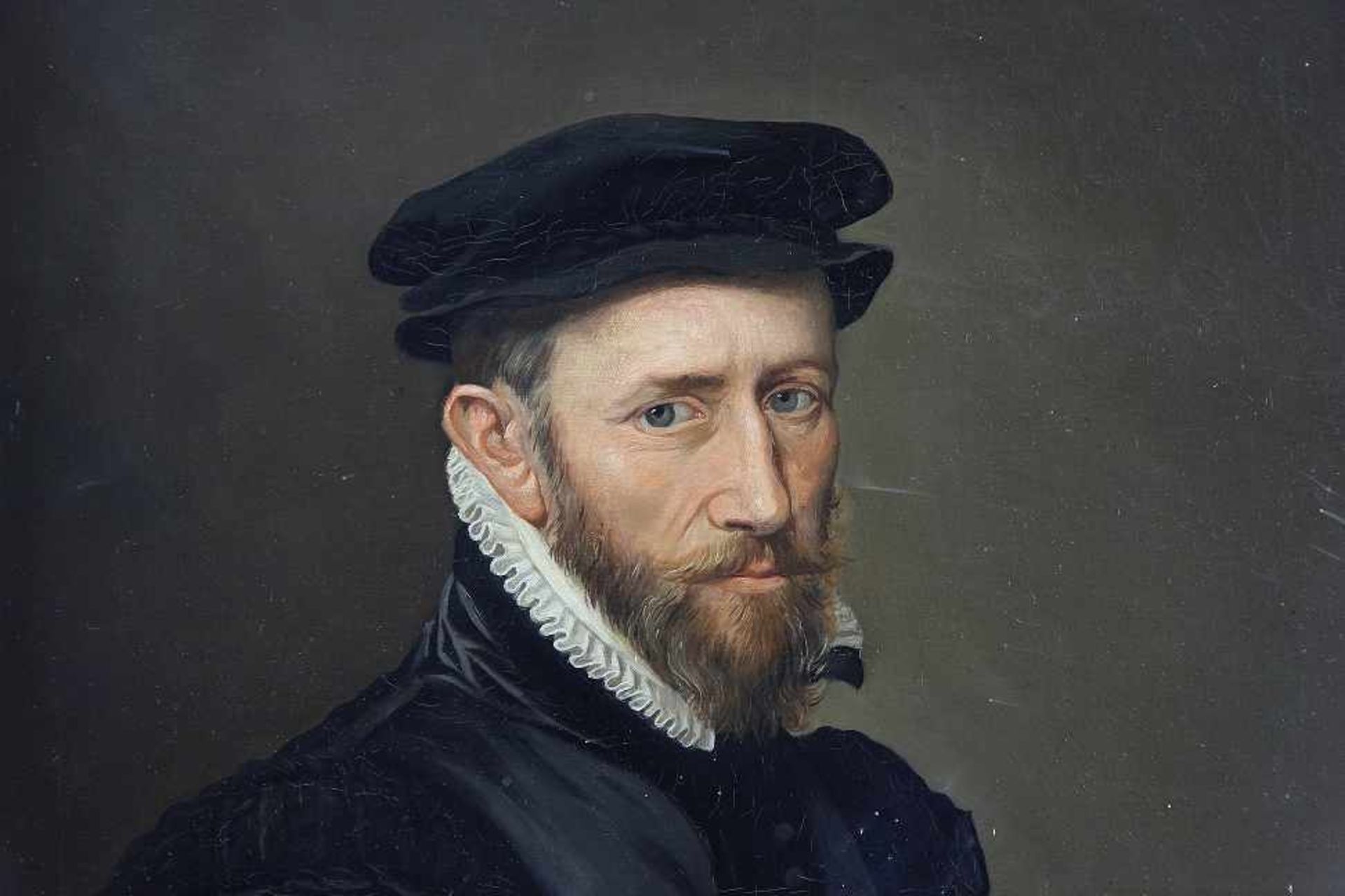 Mor van Dashorst, Antonis (Utrecht 1512/20 - 1576/77 Antwerpen) nach Paar Portraitgemälde "Sir - Image 6 of 10