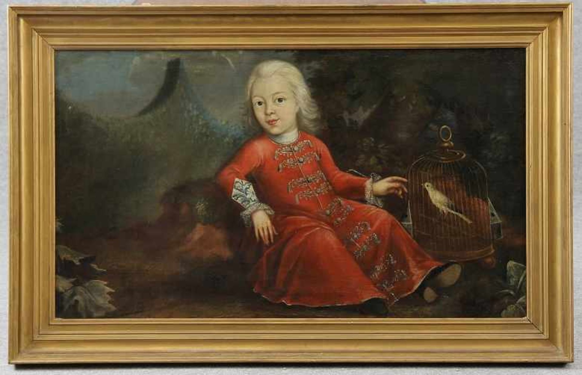 Deutscher Maler des 18. Jhd. Gemälde "Prinz Wilhelm von Hessen - Philippsthal", Öl auf Leinwand,