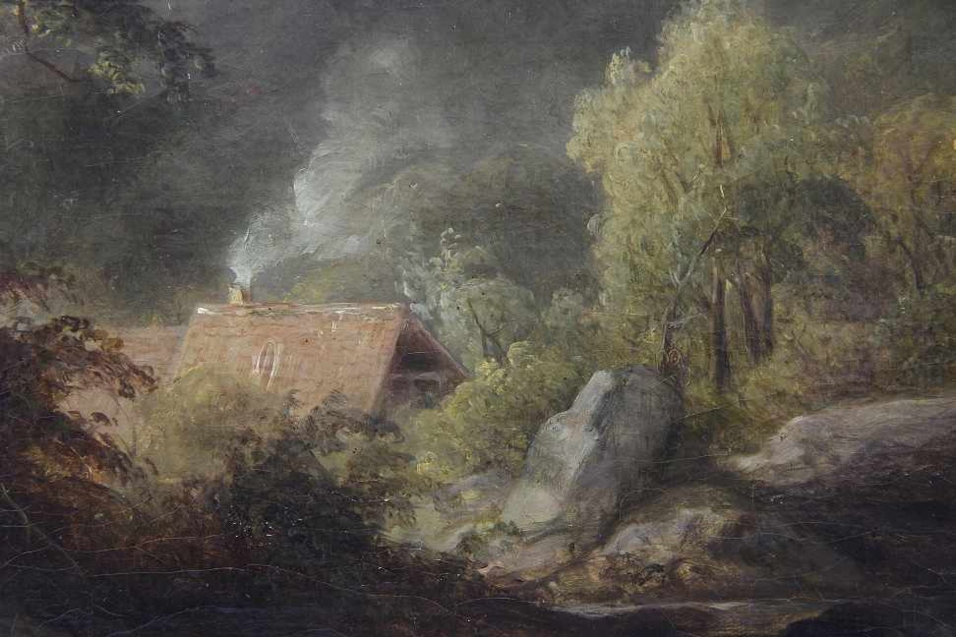 Deventer Jan Frederik van (Brüssel 1822 - 1886 Amsterdam) Gemälde, Öl auf Leinwand, Wildbach in - Image 6 of 7