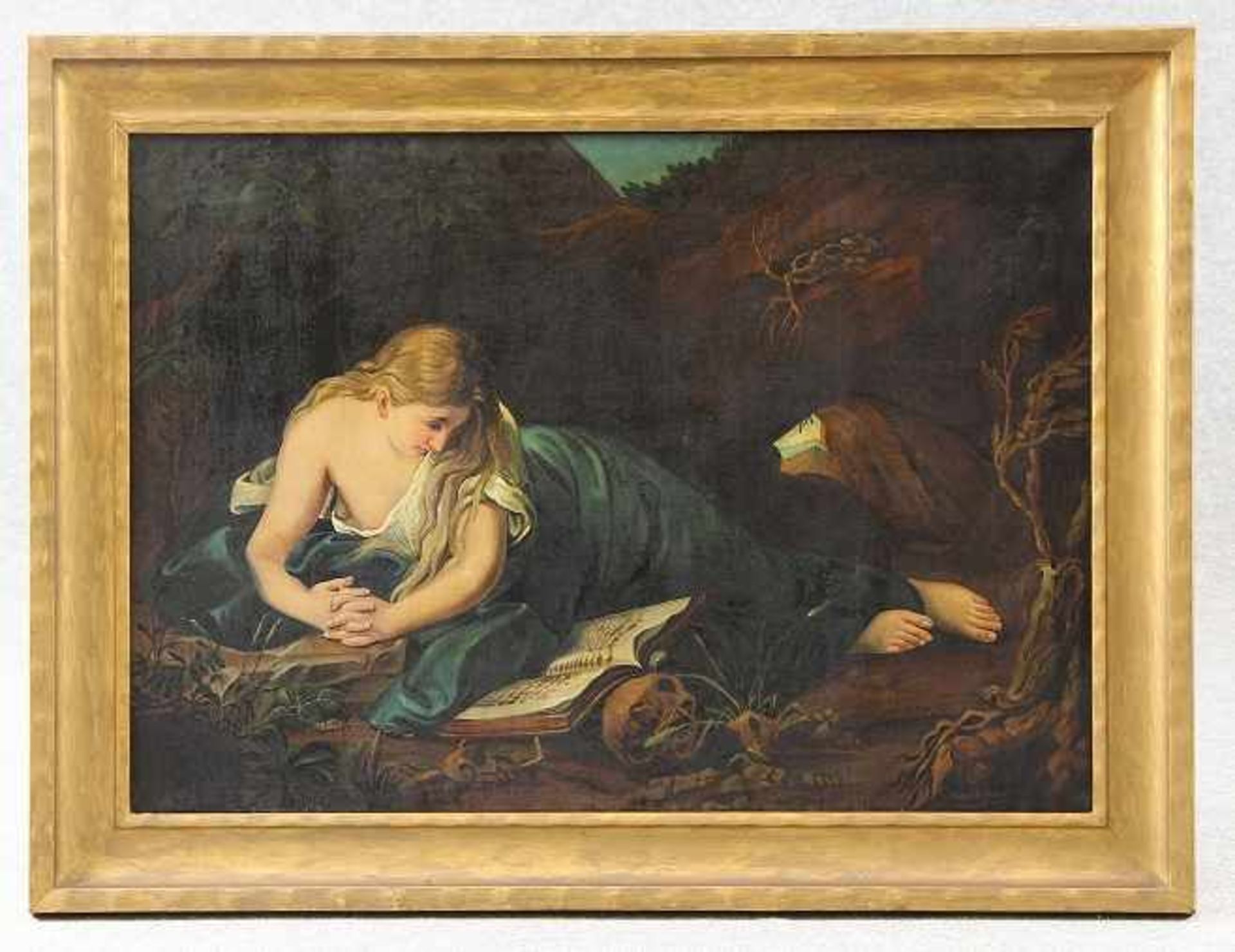 Batoni, Pompeo Girolamo (Lucca 1708-1787 Rom) nach Gemälde "Maria Magdalena", Öl auf Leinwand, die