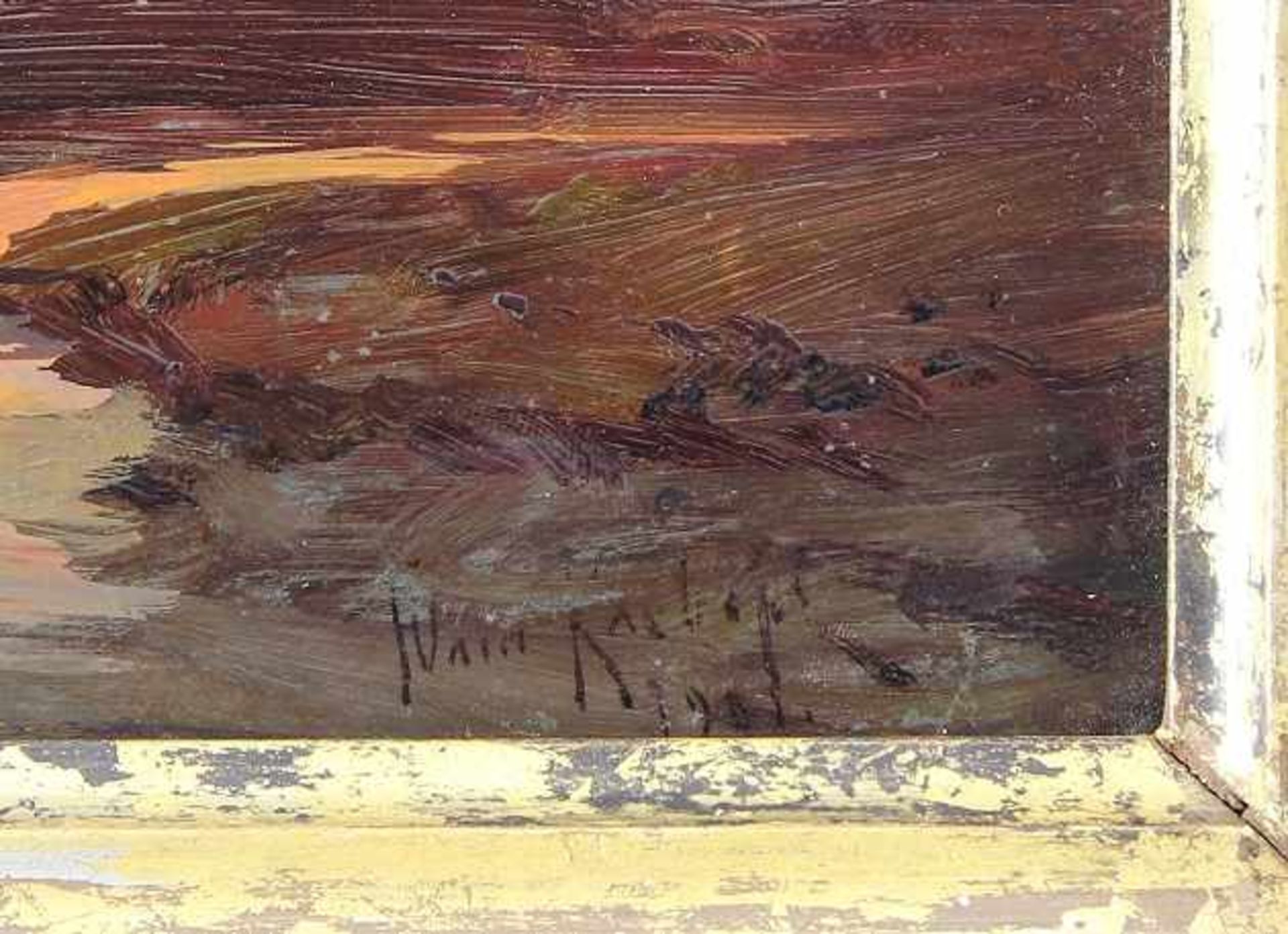 Klever, Yuliy Yulevich (Dorpat 1850 - 1924 Leningrad) Gemälde, Öl auf Blech, Landschaft mit - Image 3 of 3