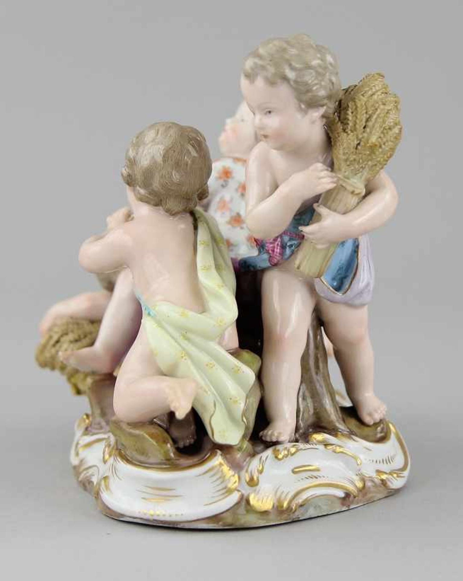 Meissen - Figurengruppe "Allegorie des Sommers" Porzellan farbig bemalt und leicht vergoldet, vier - Image 4 of 6