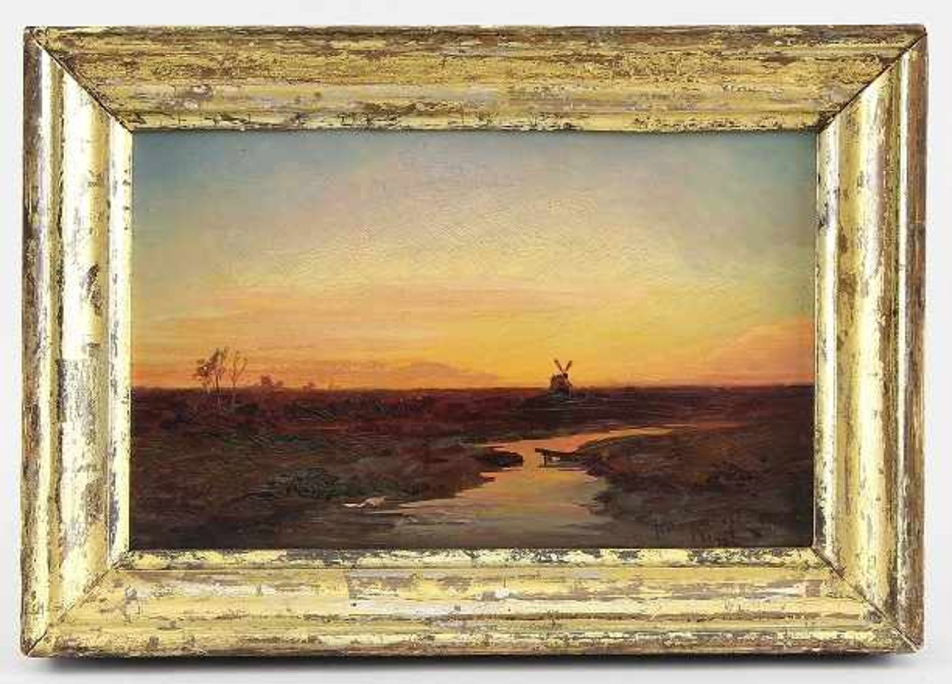 Klever, Yuliy Yulevich (Dorpat 1850 - 1924 Leningrad) Gemälde, Öl auf Blech, Landschaft mit