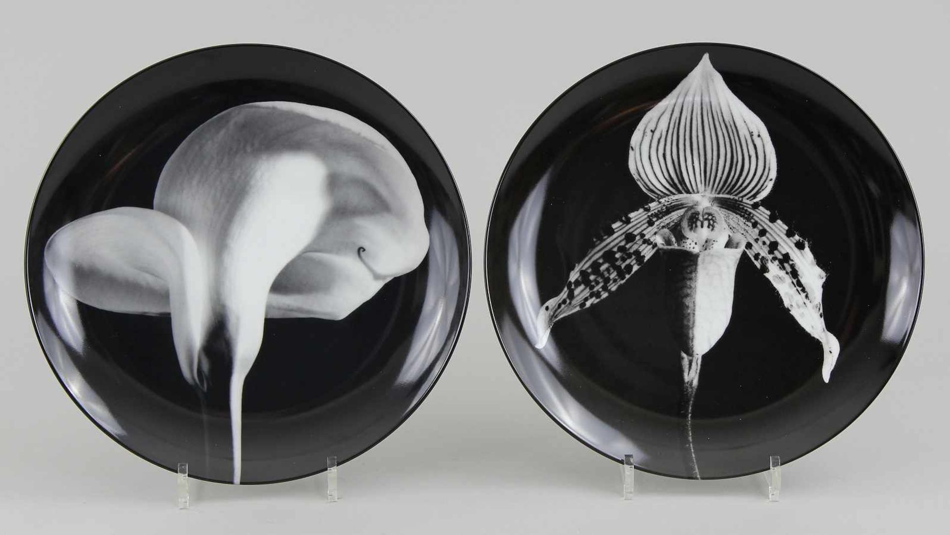 Mapplethorpe, Robert (Floral Park, New York 1946 - 1989 Boston) Paar Porzellanteller "Cala Lily" und