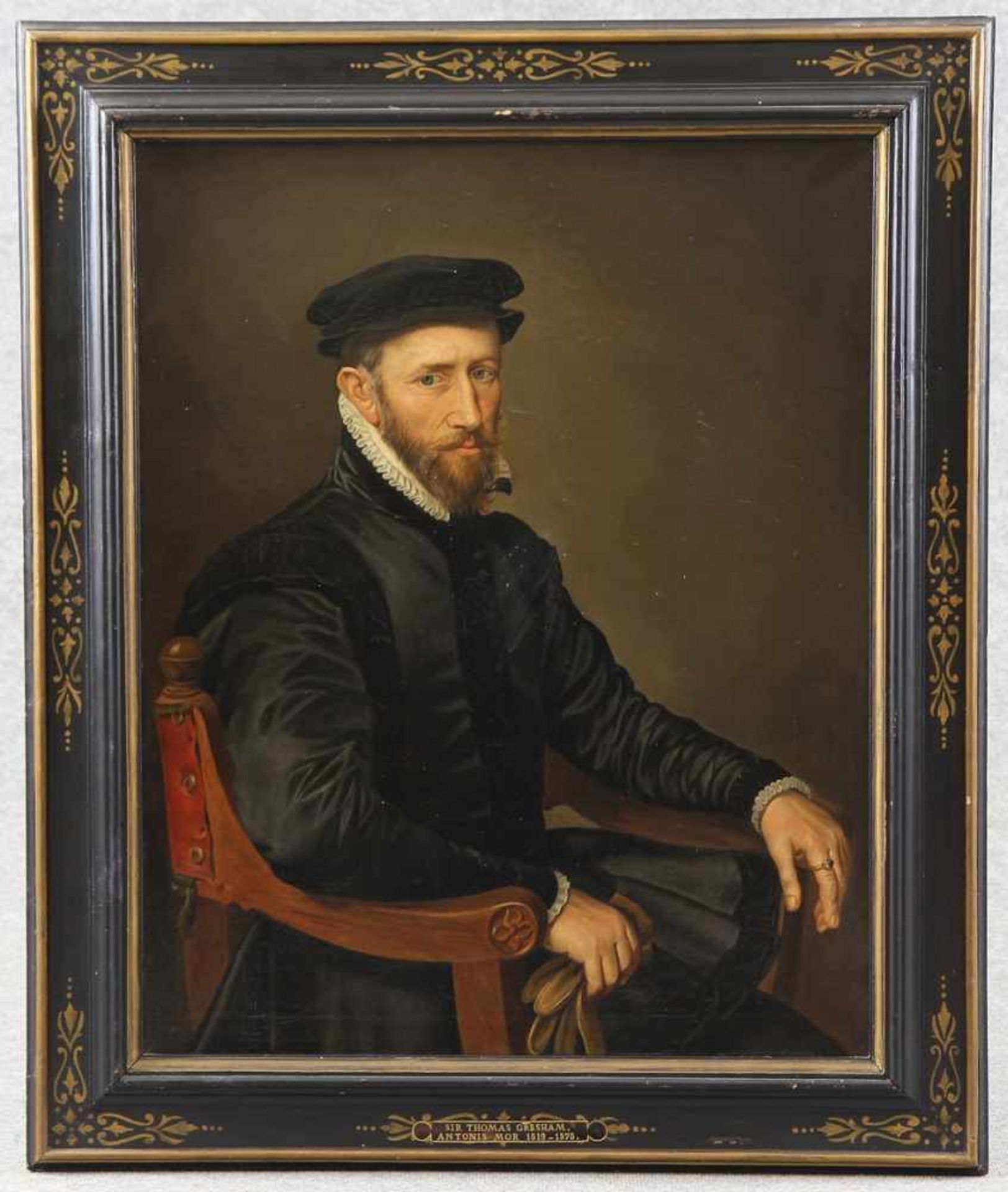 Mor van Dashorst, Antonis (Utrecht 1512/20 - 1576/77 Antwerpen) nach Paar Portraitgemälde "Sir - Image 2 of 10