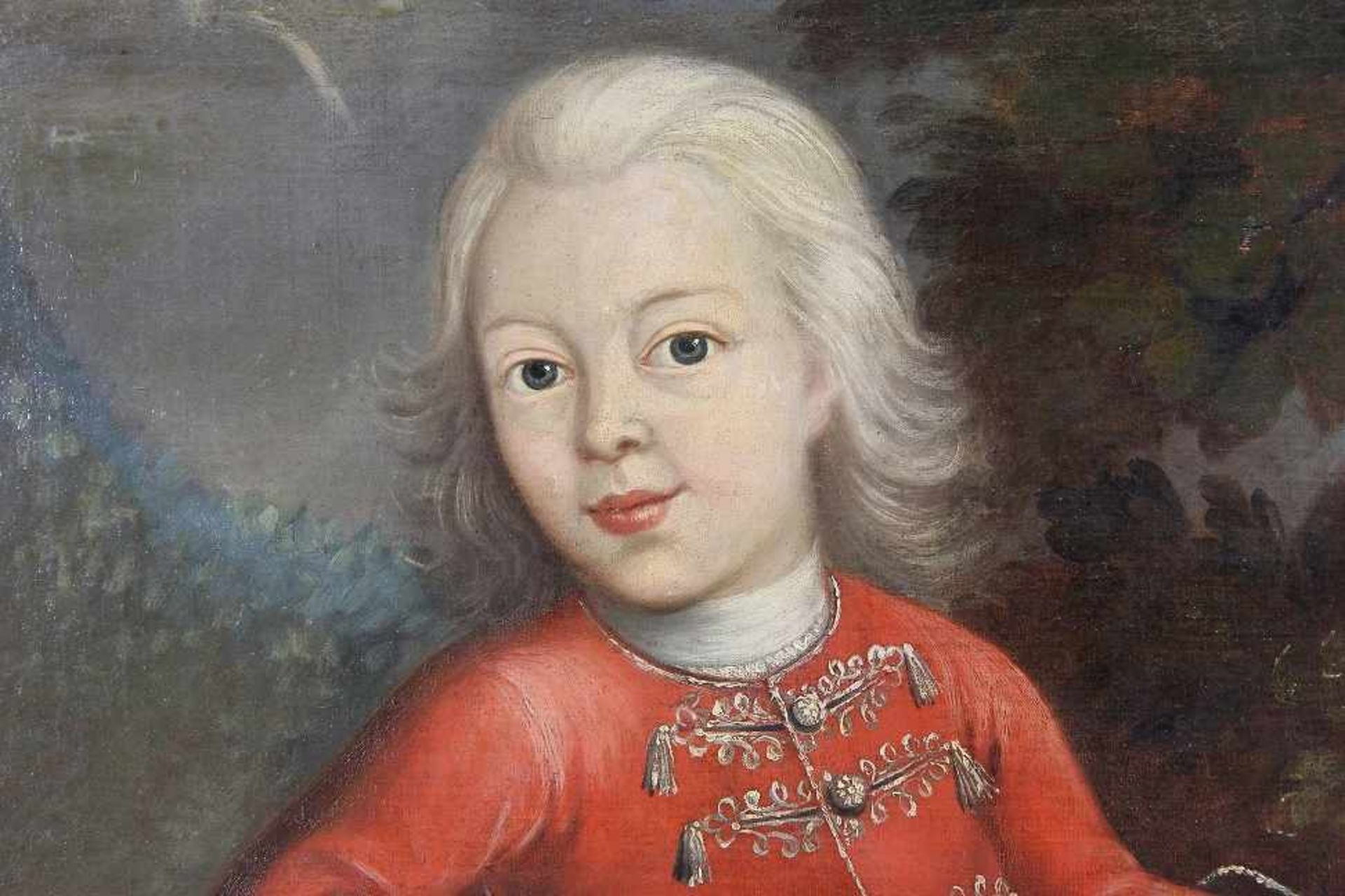 Deutscher Maler des 18. Jhd. Gemälde "Prinz Wilhelm von Hessen - Philippsthal", Öl auf Leinwand, - Bild 4 aus 5