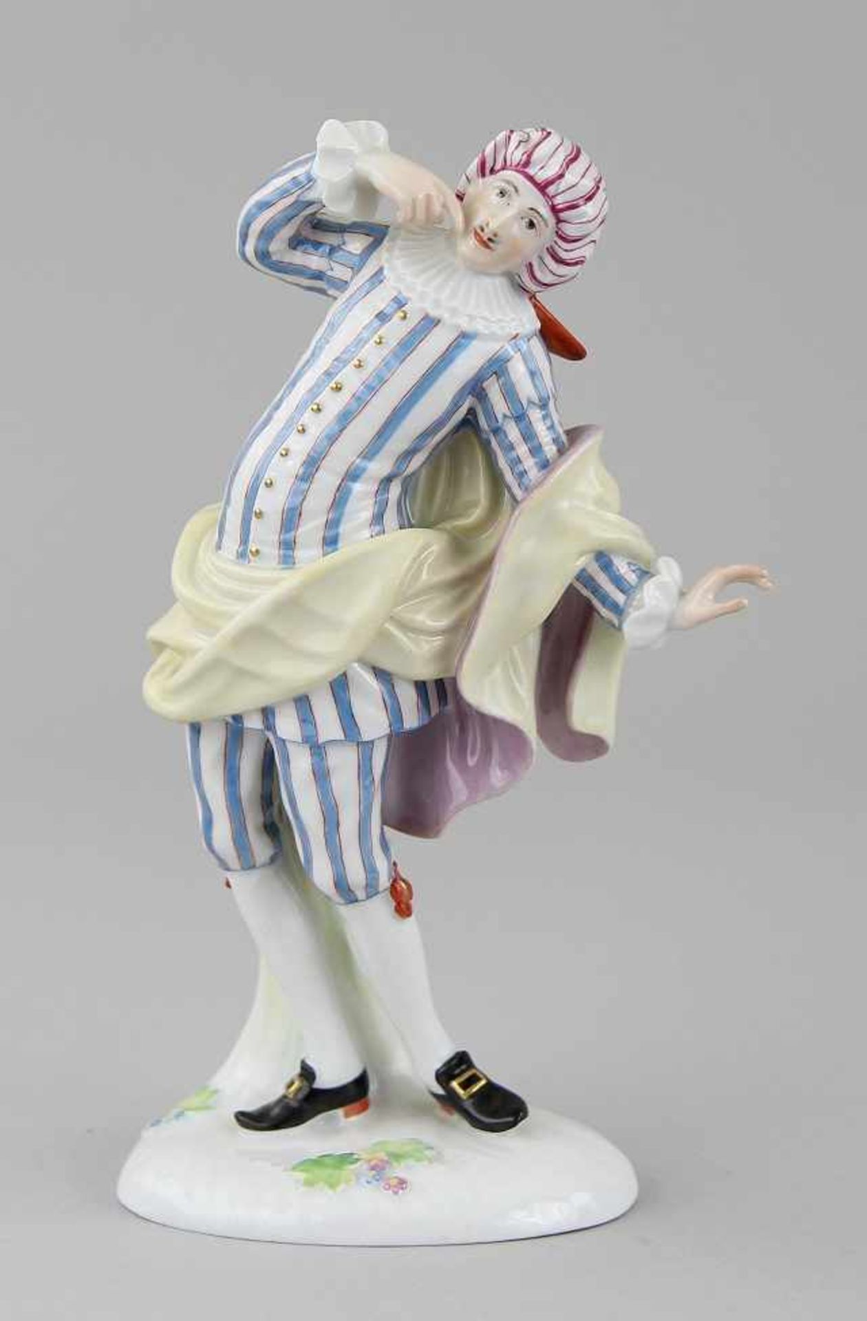 Fürstenberg - Figur "Mezzetin" aus der "Commedia dell´arte" Porzellan farbig bemalt und leicht