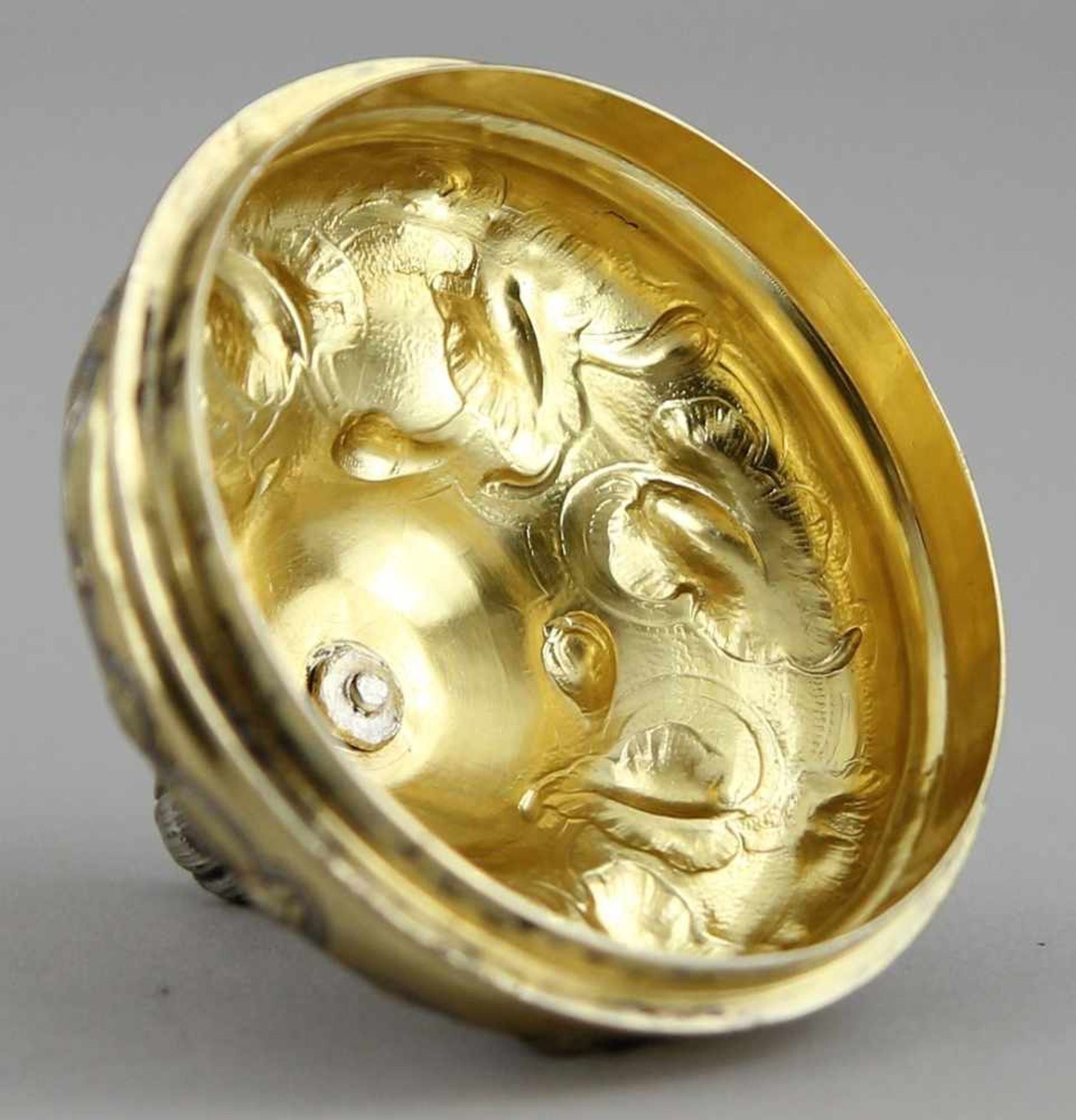 Vermeil - Humpen Silber 84 zolotniki (875/1000) getrieben, gepunzt und teilvergoldet, leicht - Image 4 of 14