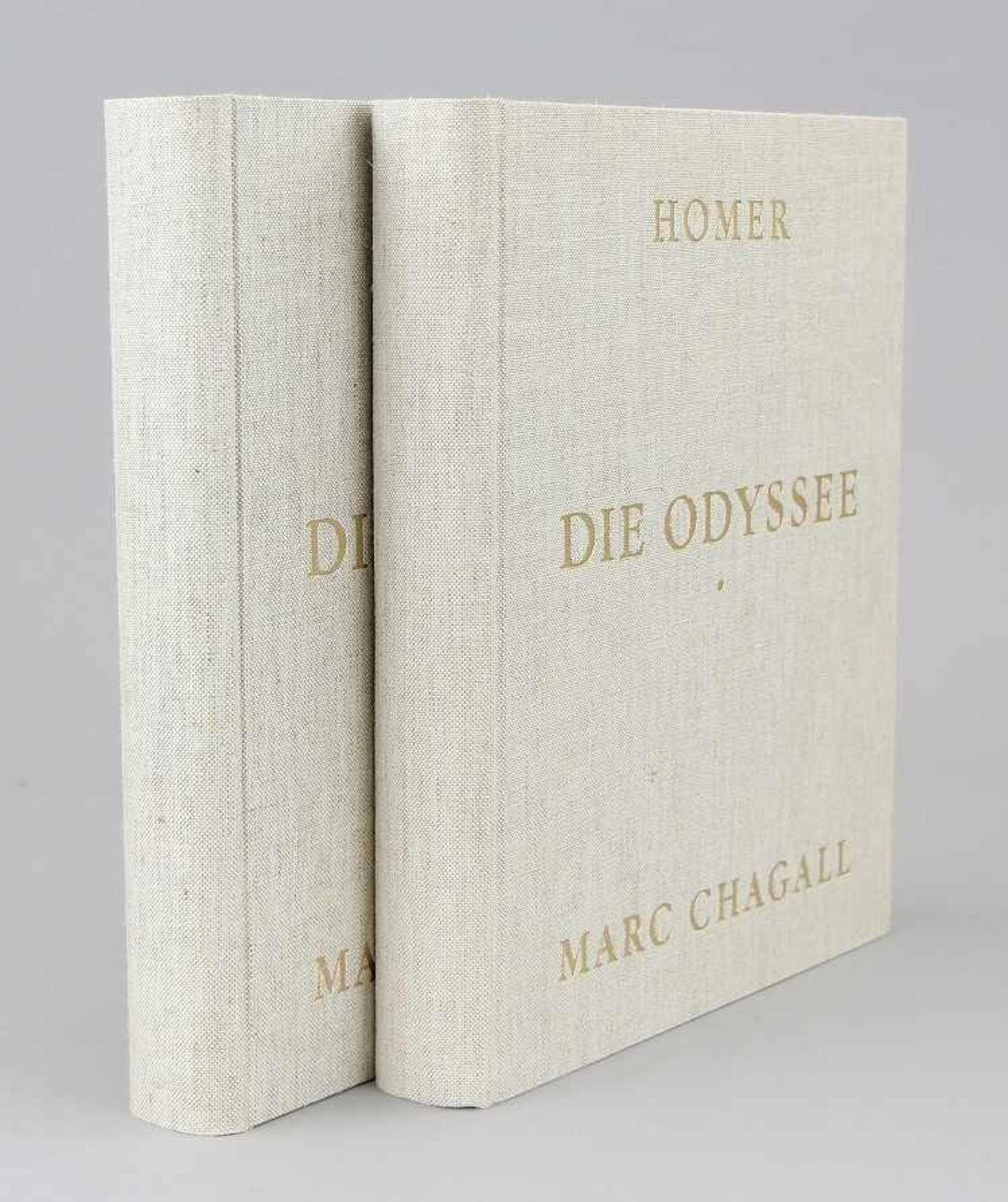 Chagall, Marc (Witebsk 1887 - 1985 Saint-Paul-de-Vence)"Homer", zwei Bände mit 604 Seiten sowie 43