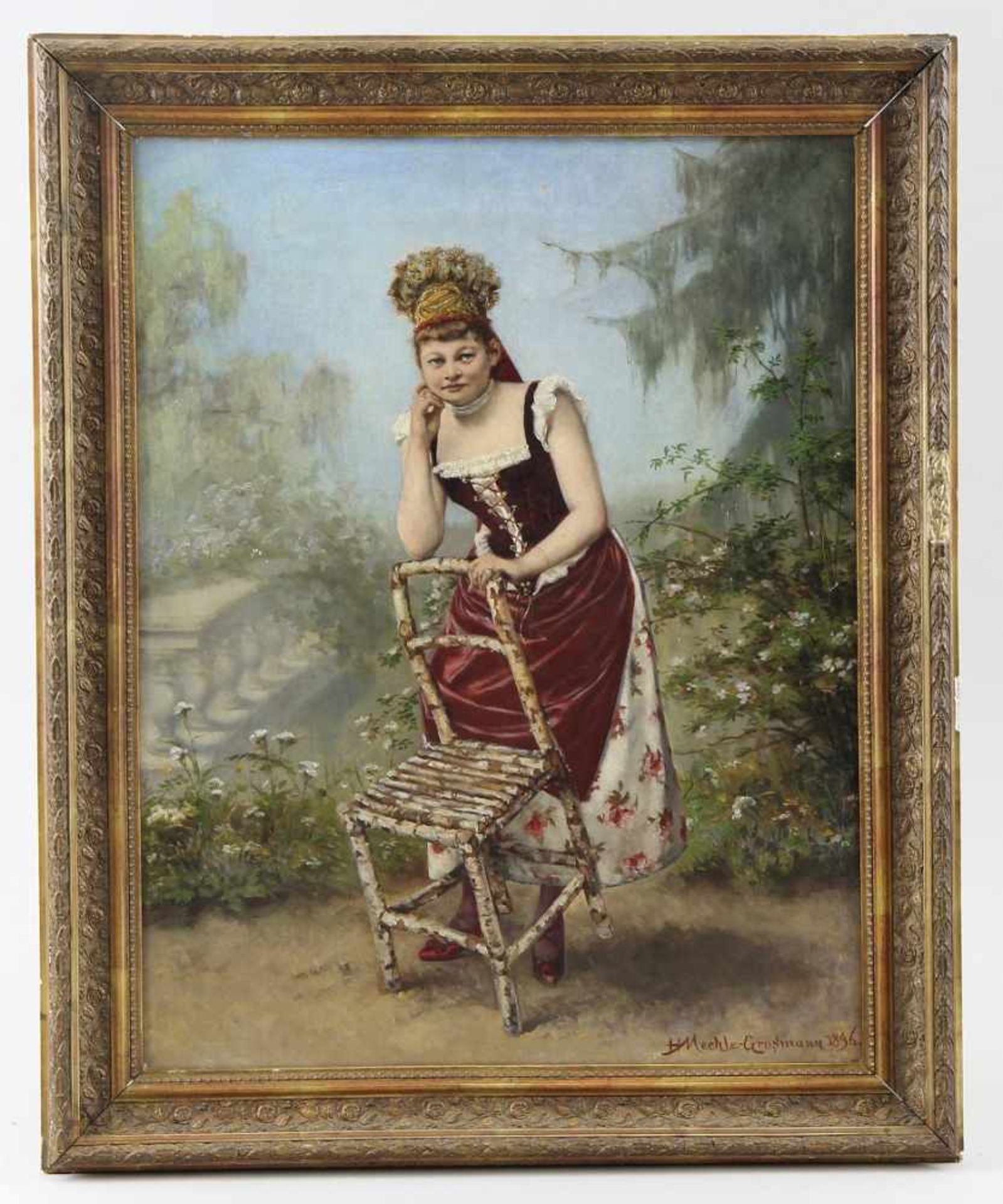 Mechle - Grossmann, Hedwig (Görlitz 1857 - 1928 Ödenburg, heute Sopron /Ungarn) Gemälde, Öl auf