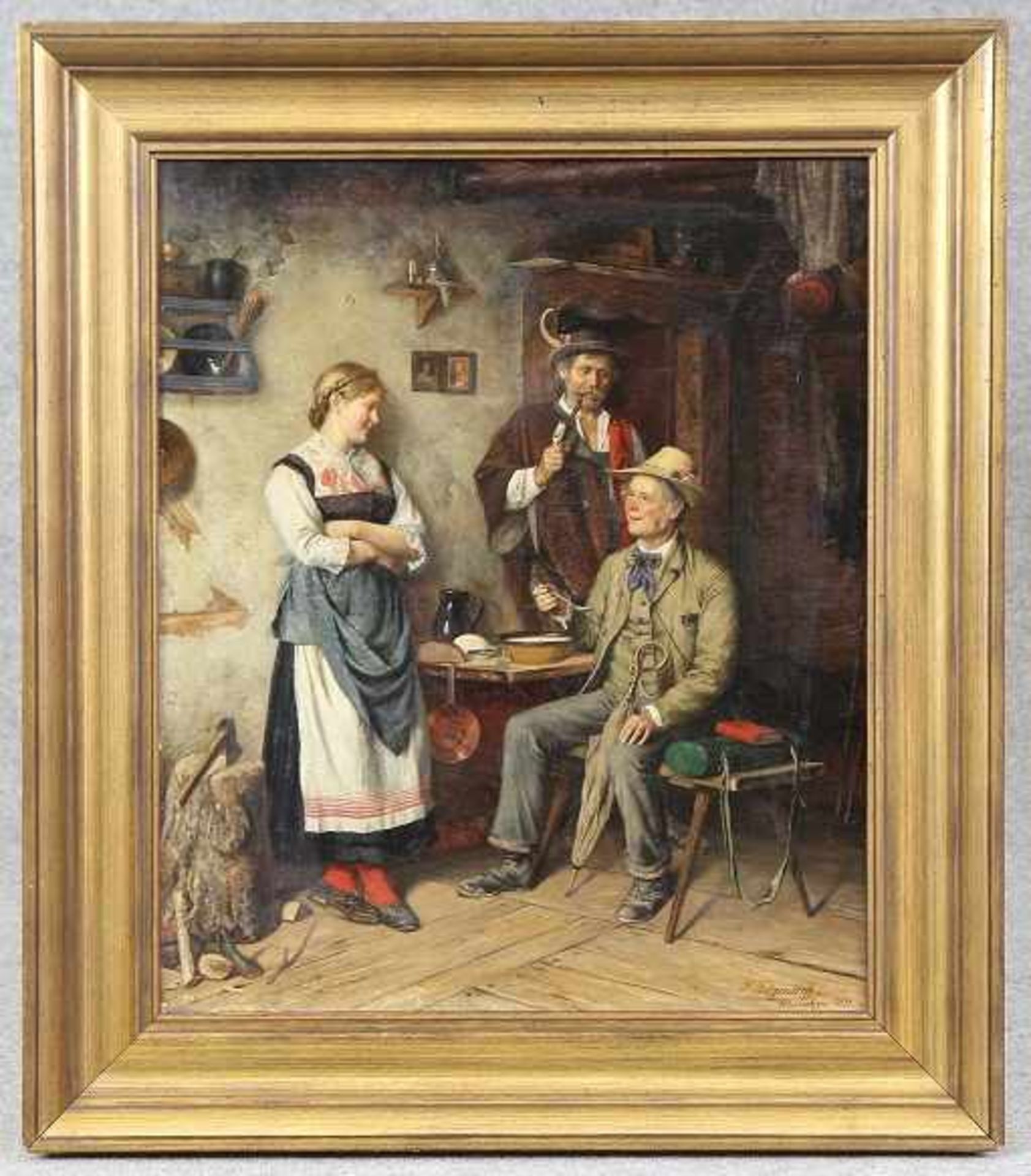 Felgentreff, Paul (Potsdam 1854 - 1933 München) Gemälde "Der Botaniker", Öl auf Leinwand, Städter