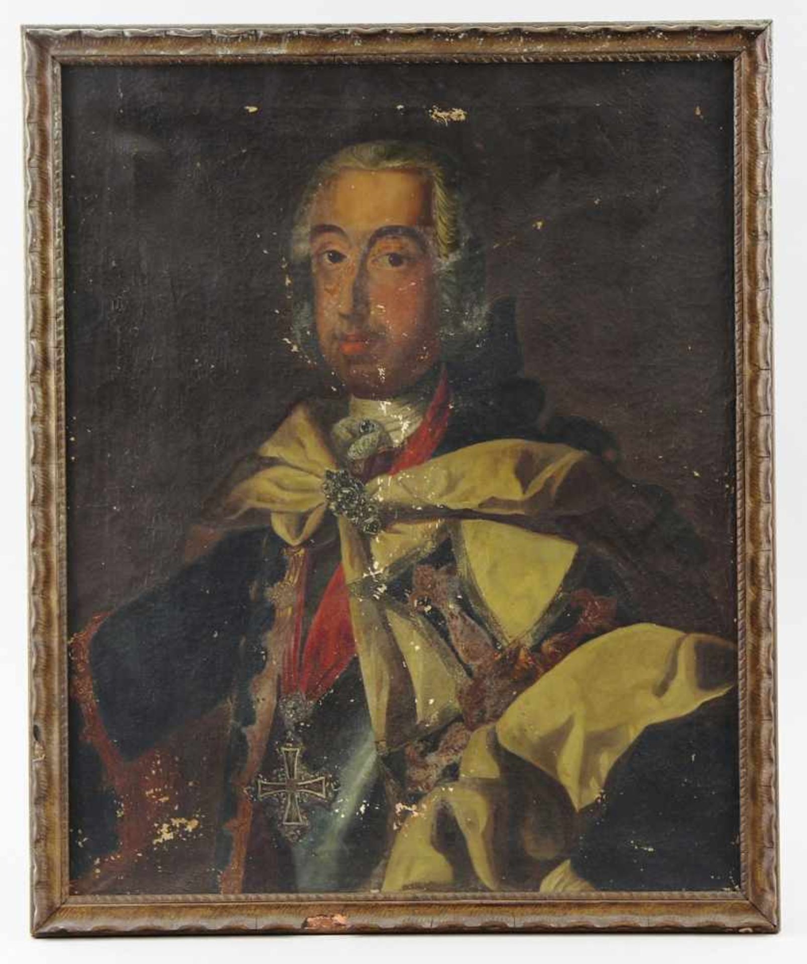Deutscher Maler des 18. Jhd. Gemälde, Öl auf Leinwand, Portrait Clemens August von Bayern,