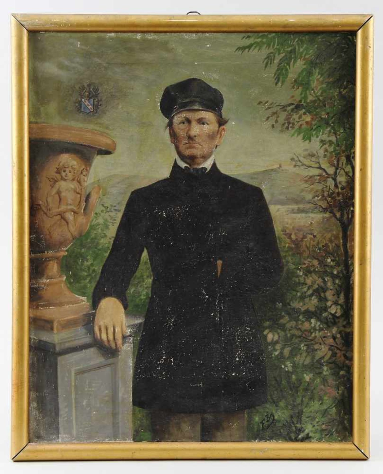 Deutscher Maler des 19/20. Jhd.Gemälde, Öl auf Leinwand, Dreiviertelportrait des Carl Philipp