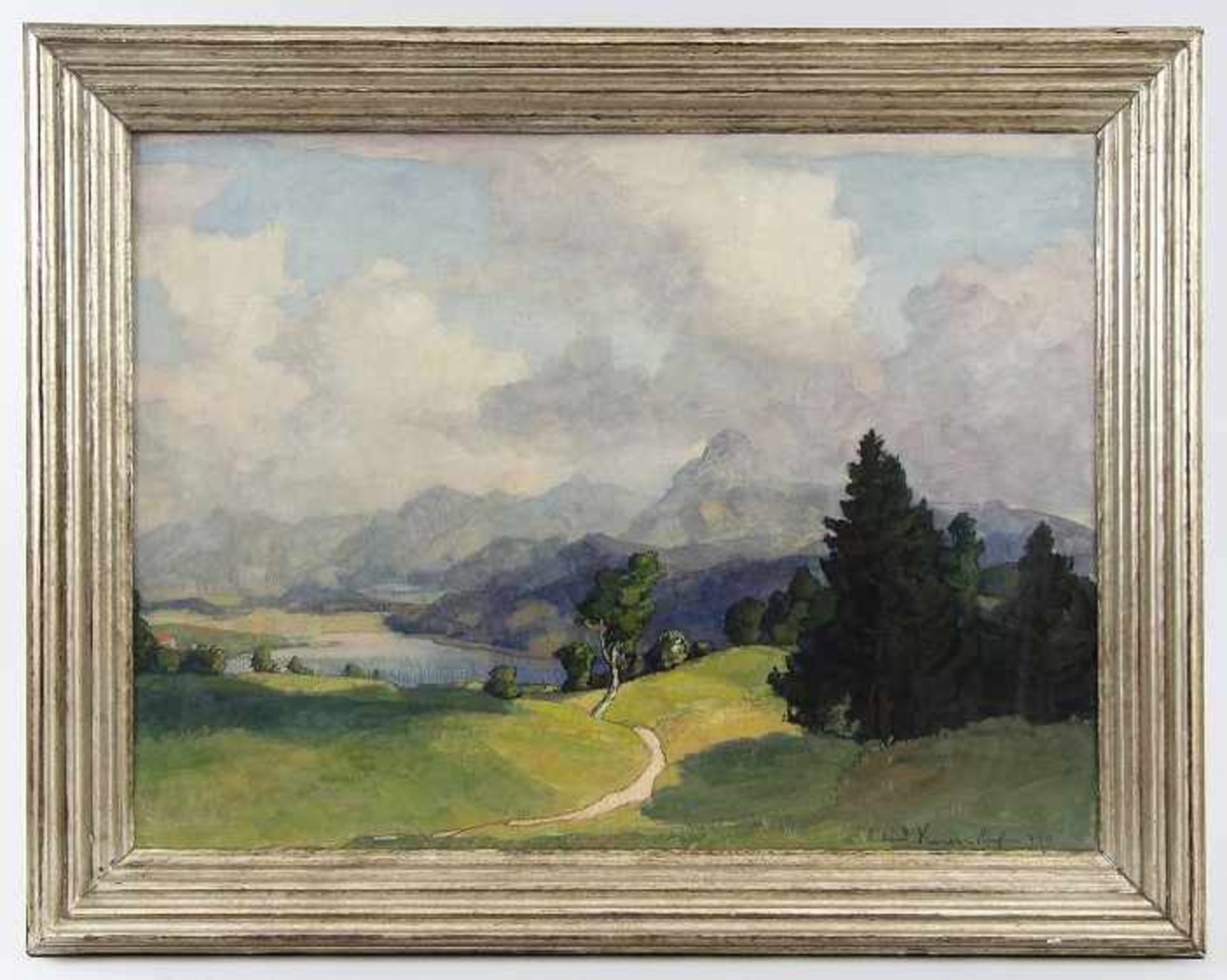 Kaiser, Richard (Magdeburg 1868 - 1941 München) Gemälde "Der Weissensee bei Füssen", Öl auf