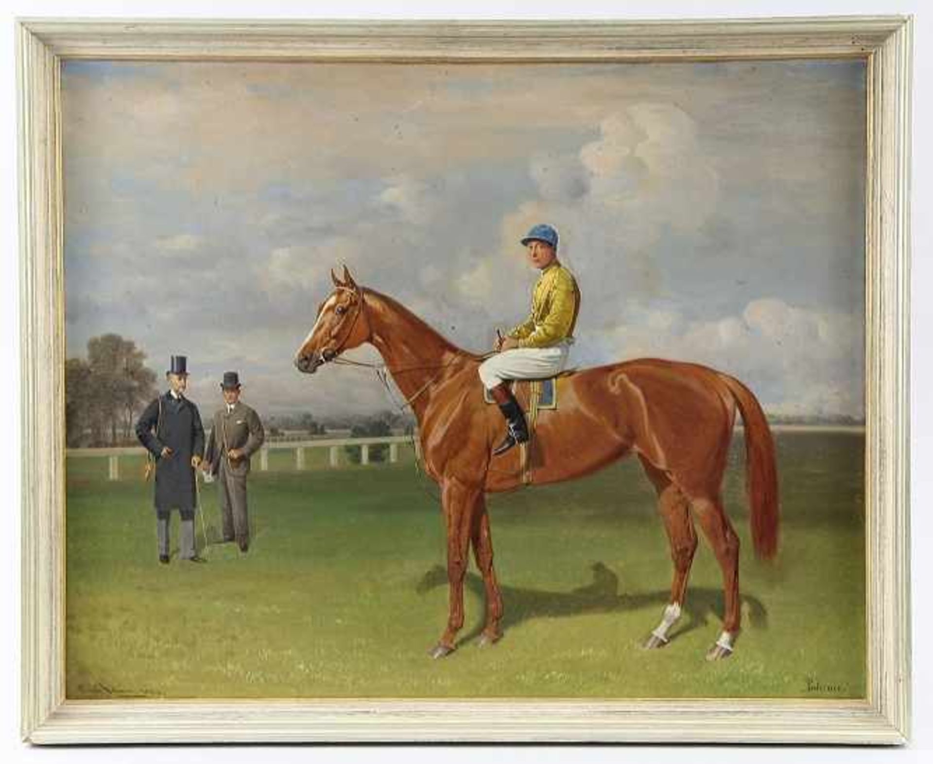 Adam, Emil Franz (München 1843 - 1924 München) Gemälde "Die Derbysiegerin 1905 Patience mit Jockey