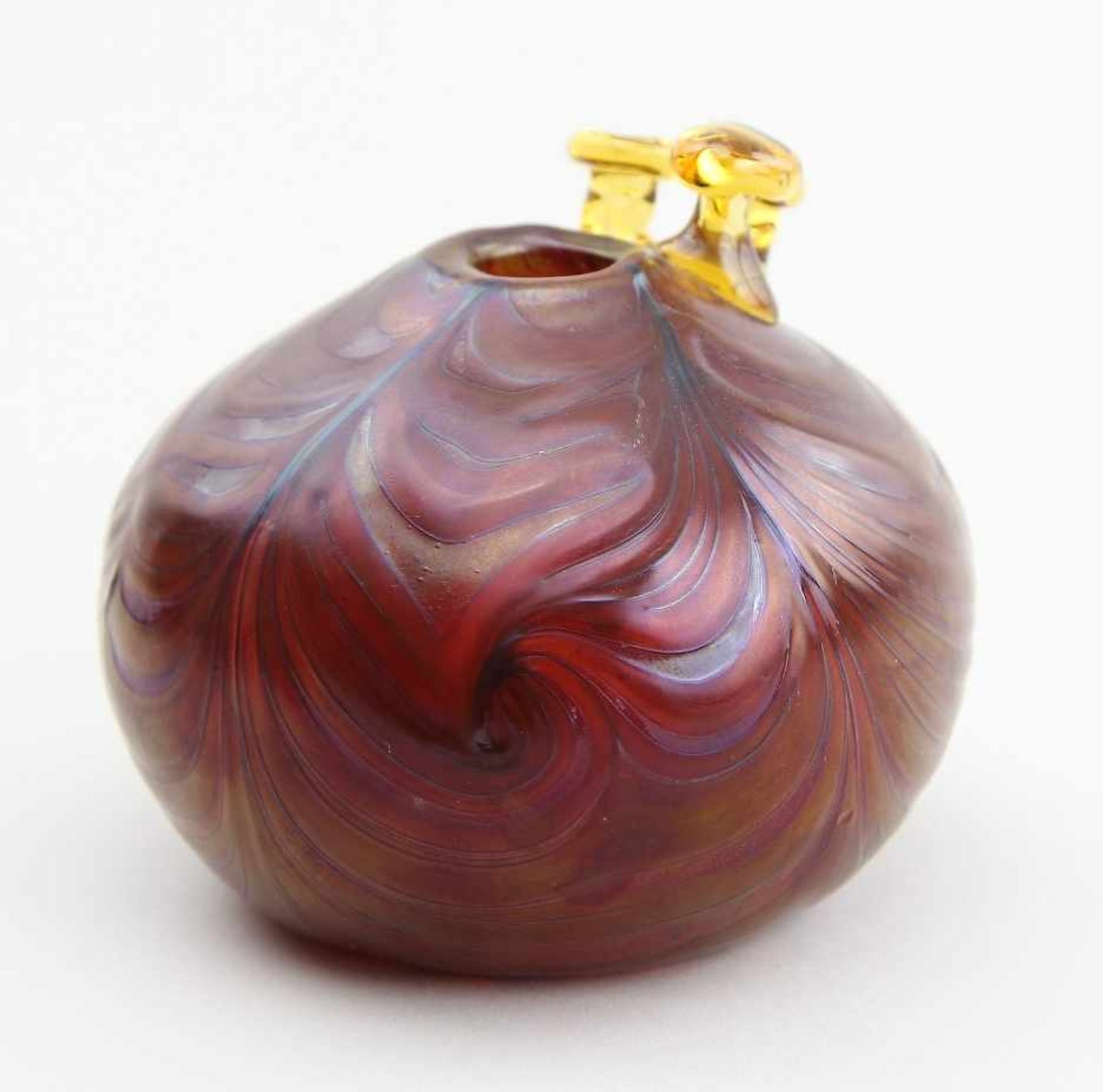 Hundstorfer, Helmut Werner (*1947 Linz) Glasobjekt "Vase", farbloses Glas frei geformt, farbig - Bild 2 aus 3