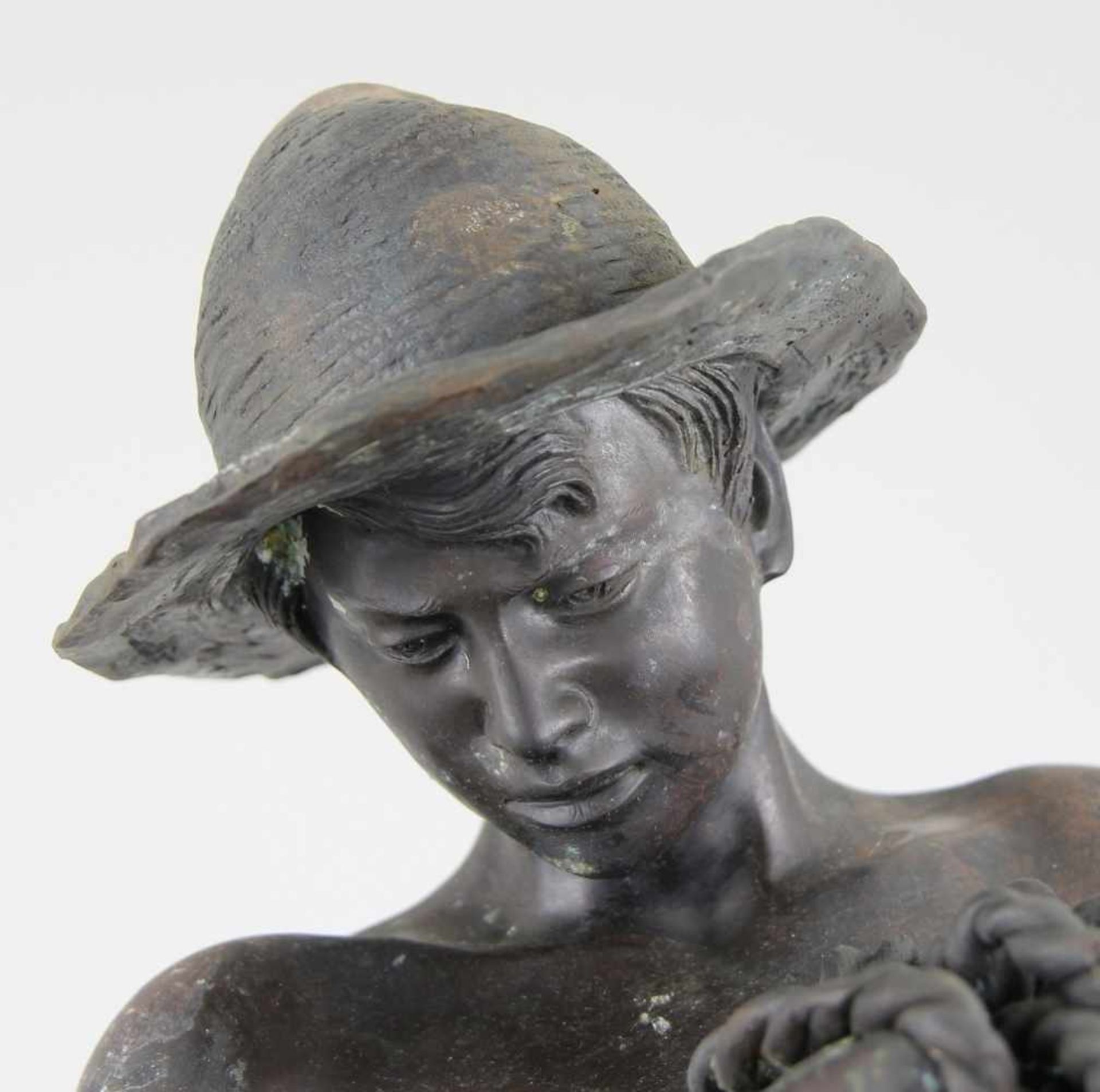 d´Orsi, Auguste (Neapel 1845 - 1929 Neapel) Figur "Pescatorello", Bronze gegossen und patiniert, - Bild 3 aus 6