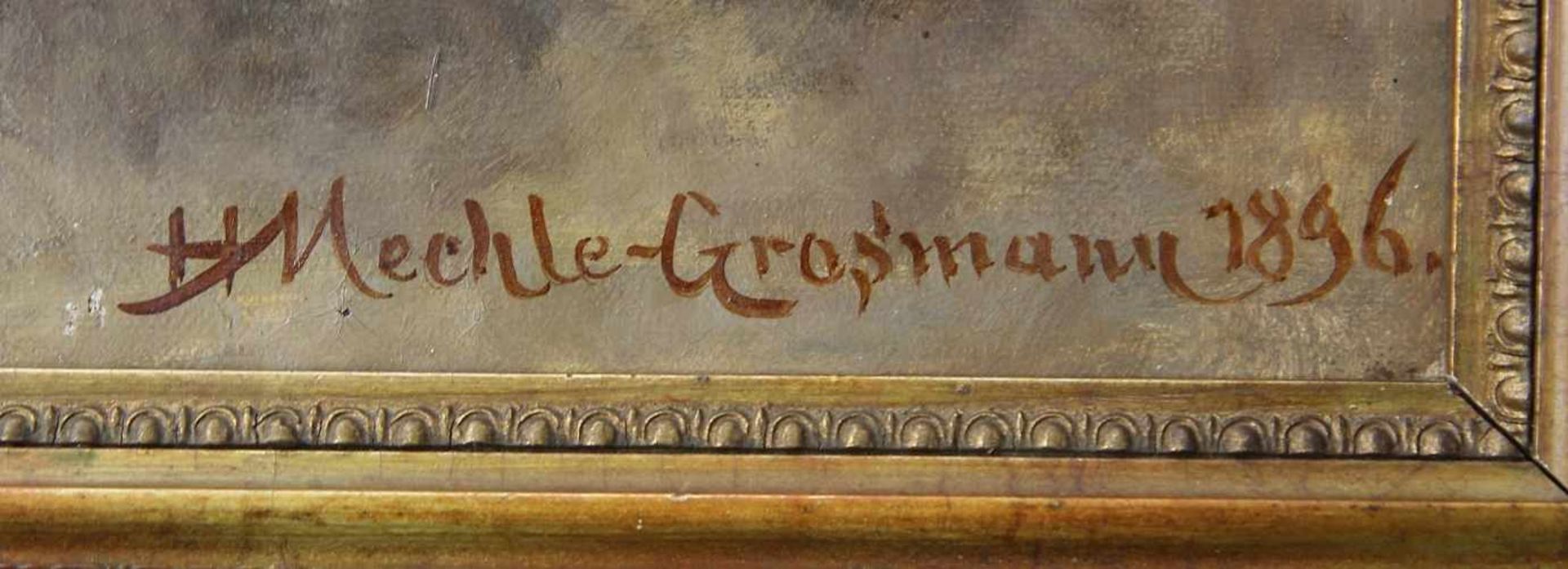 Mechle - Grossmann, Hedwig (Görlitz 1857 - 1928 Ödenburg, heute Sopron /Ungarn) Gemälde, Öl auf - Bild 4 aus 4