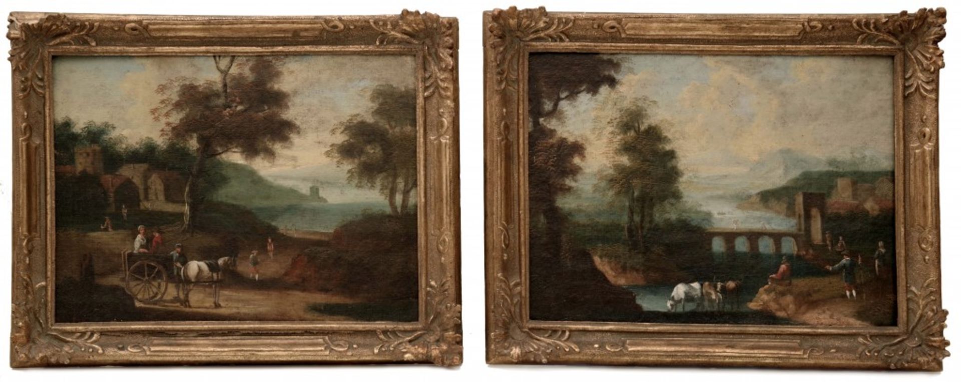 Pair of Paintings: Ideal Fluvial Landscapes
