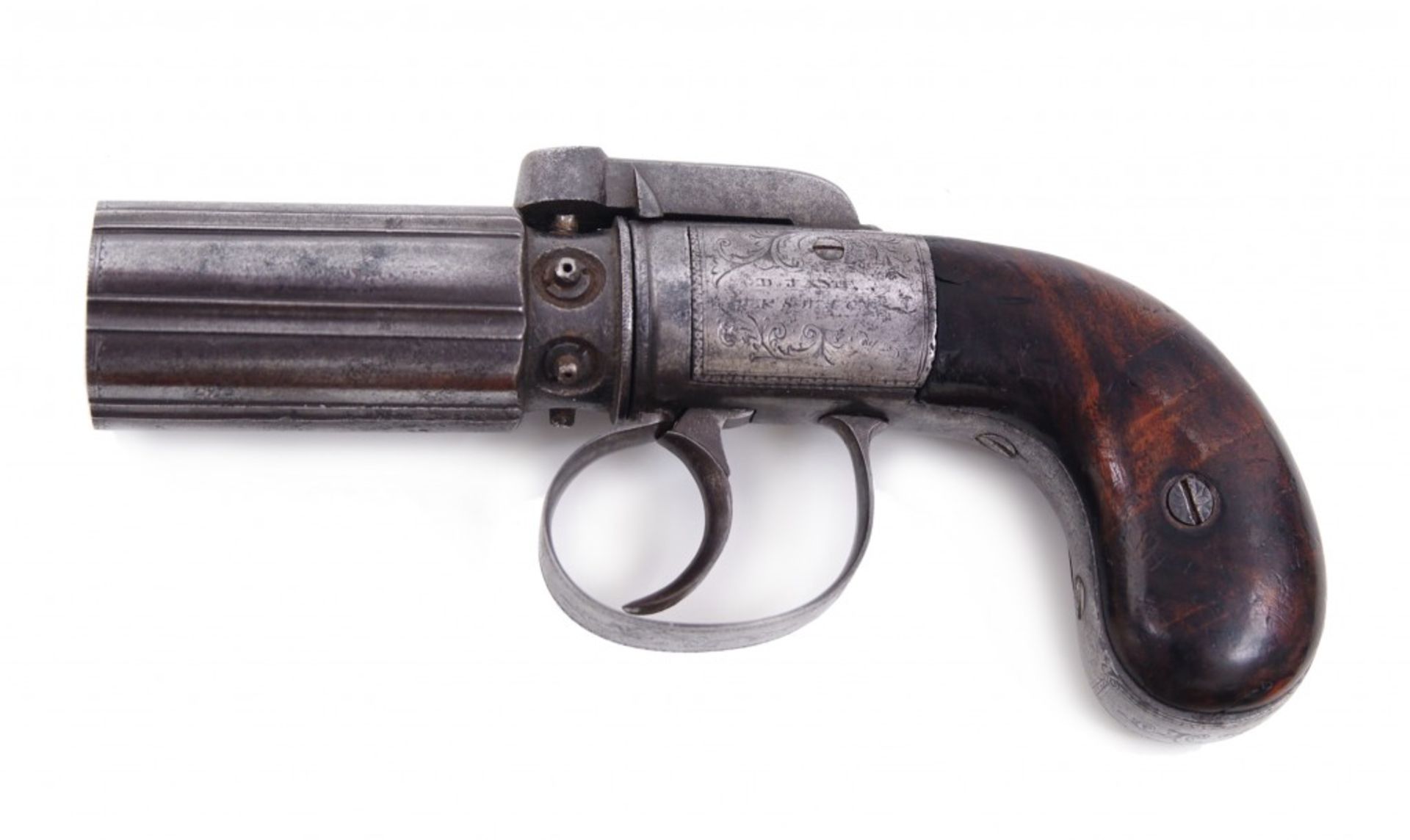 A six-shot pepperbox pistol, Ipswich - Image 2 of 3