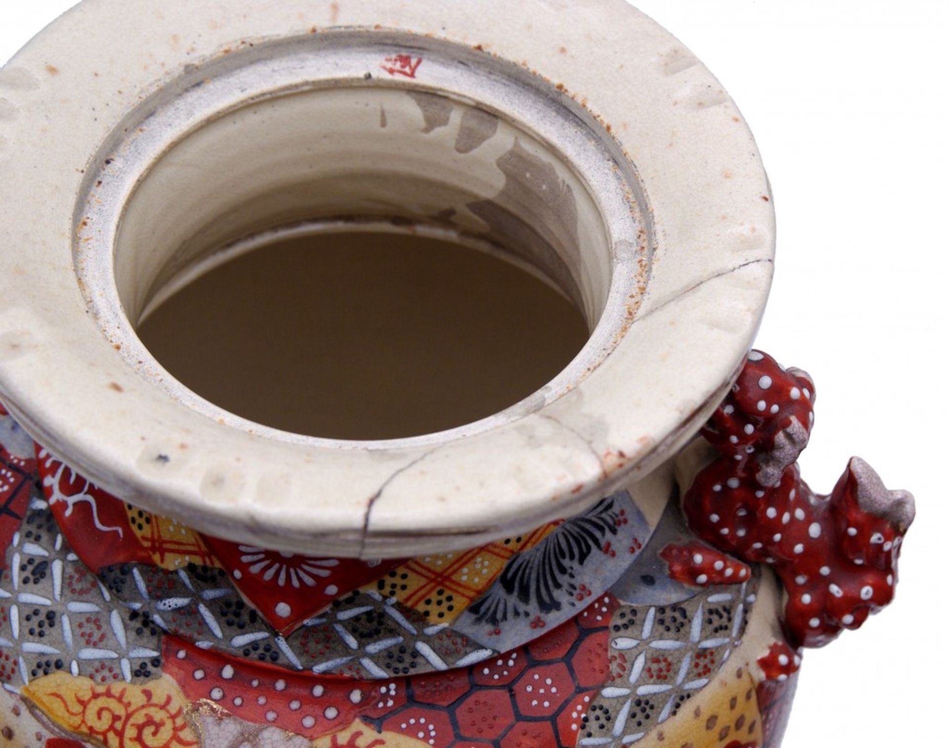 A Pair of Covered Satsuma Koro Vase - Bild 4 aus 4