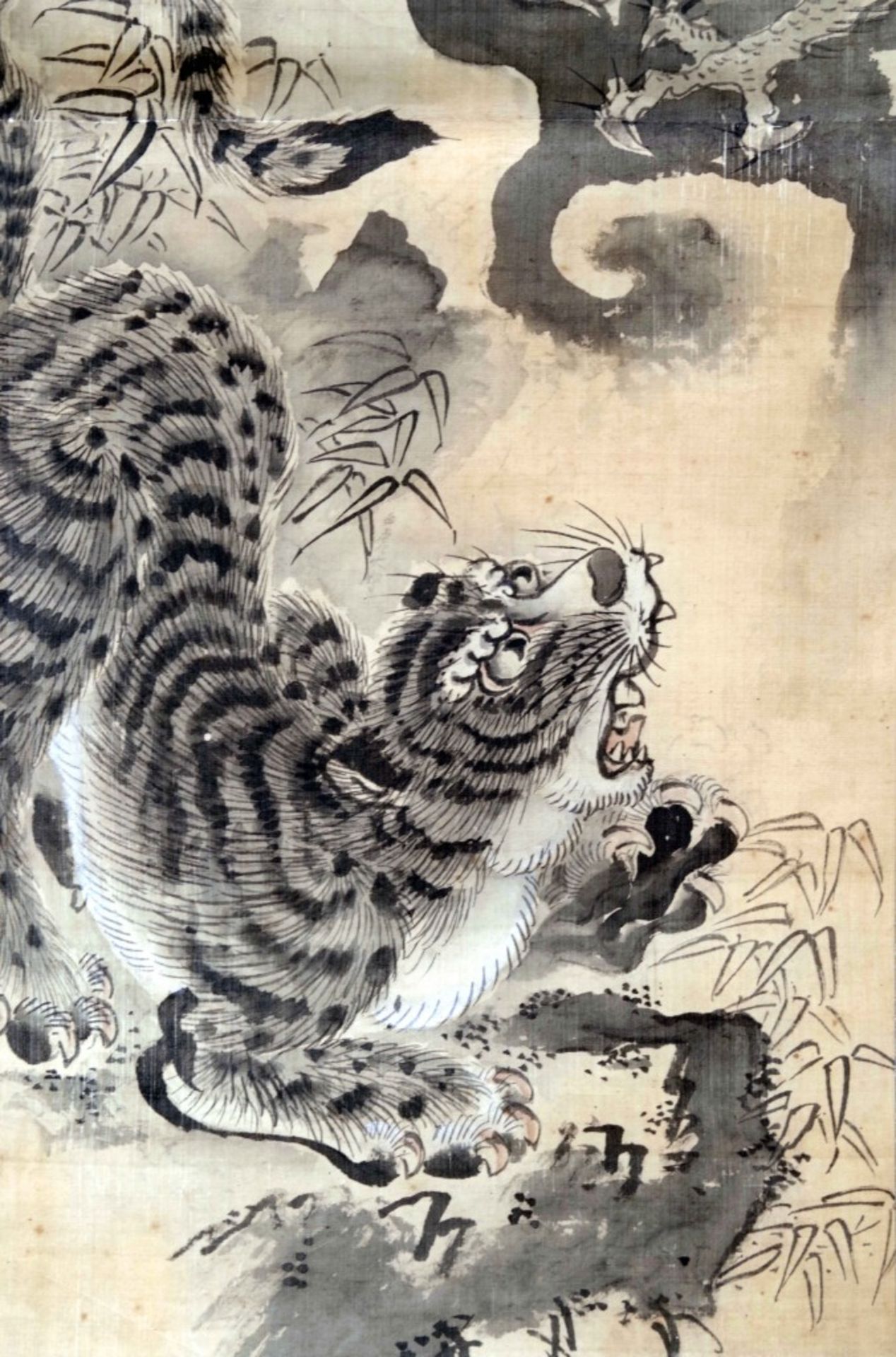 Japanese hanging scroll, Dragon and Tiger - Bild 3 aus 5