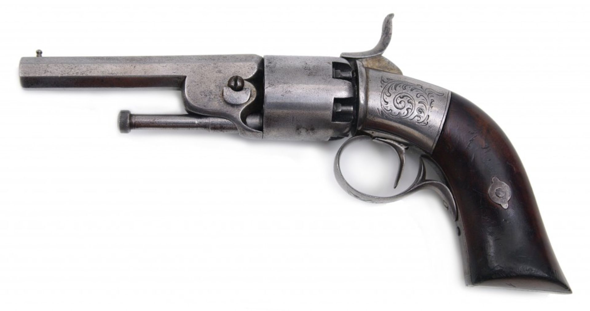 A rare transitional percussion revolver by Toussaint Lhoist - Image 2 of 4