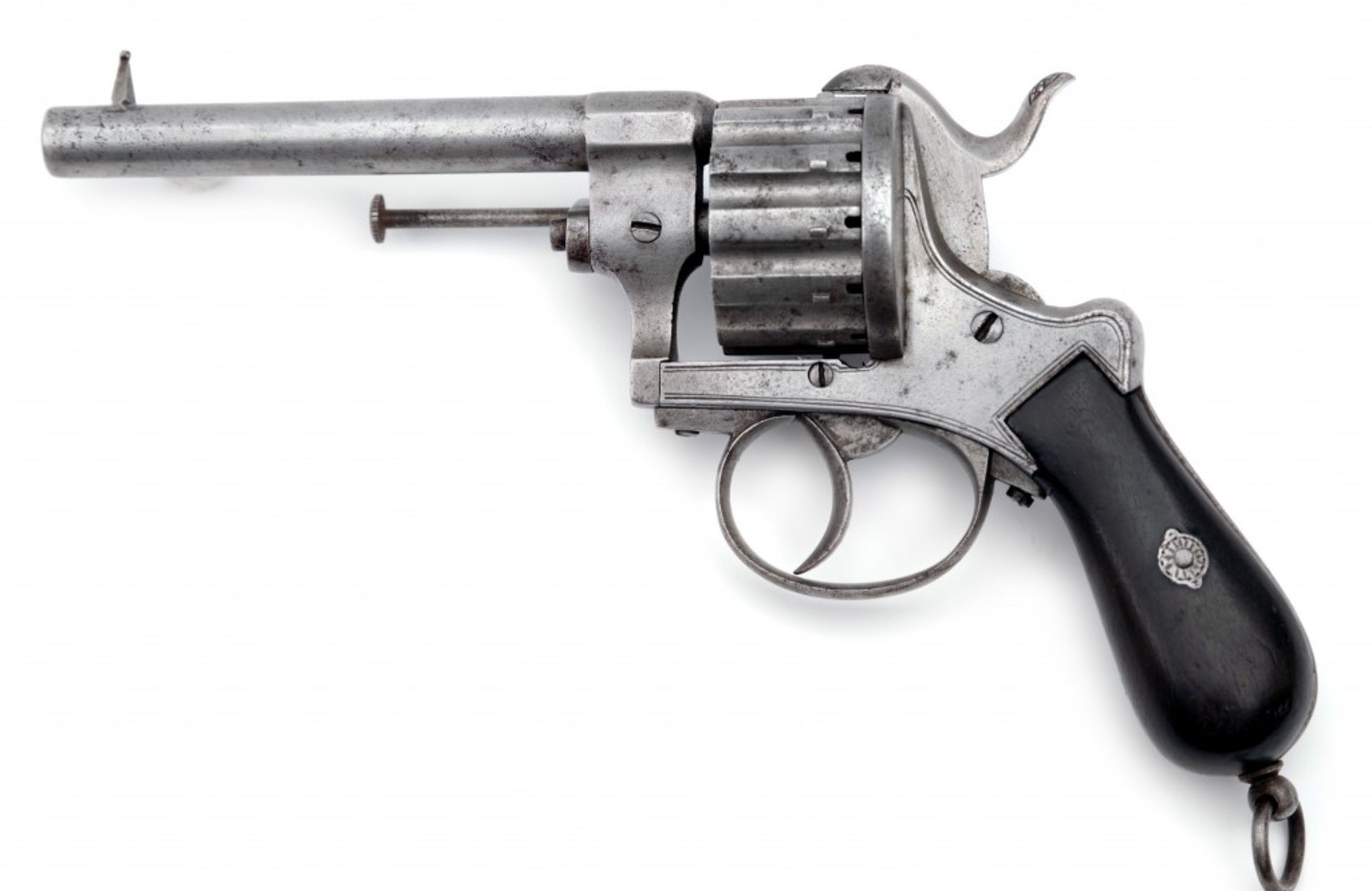 12 Shot J. Chaineux Pinfire Double Action Revolver - Image 2 of 3