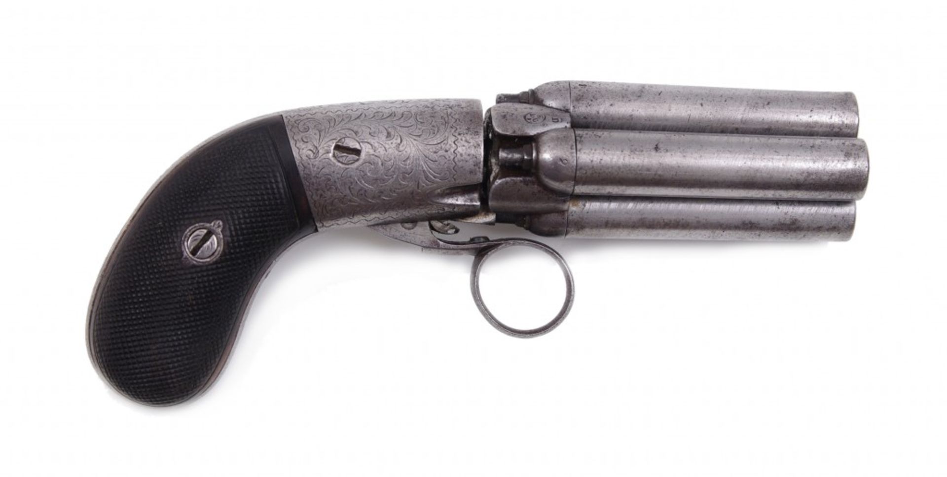 A four-shot pepperbox pistol
