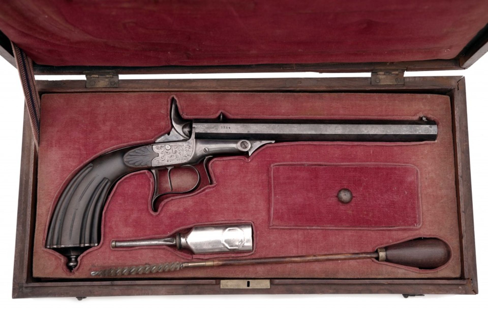 A Cased Saloon Target Pistol System Leclerq