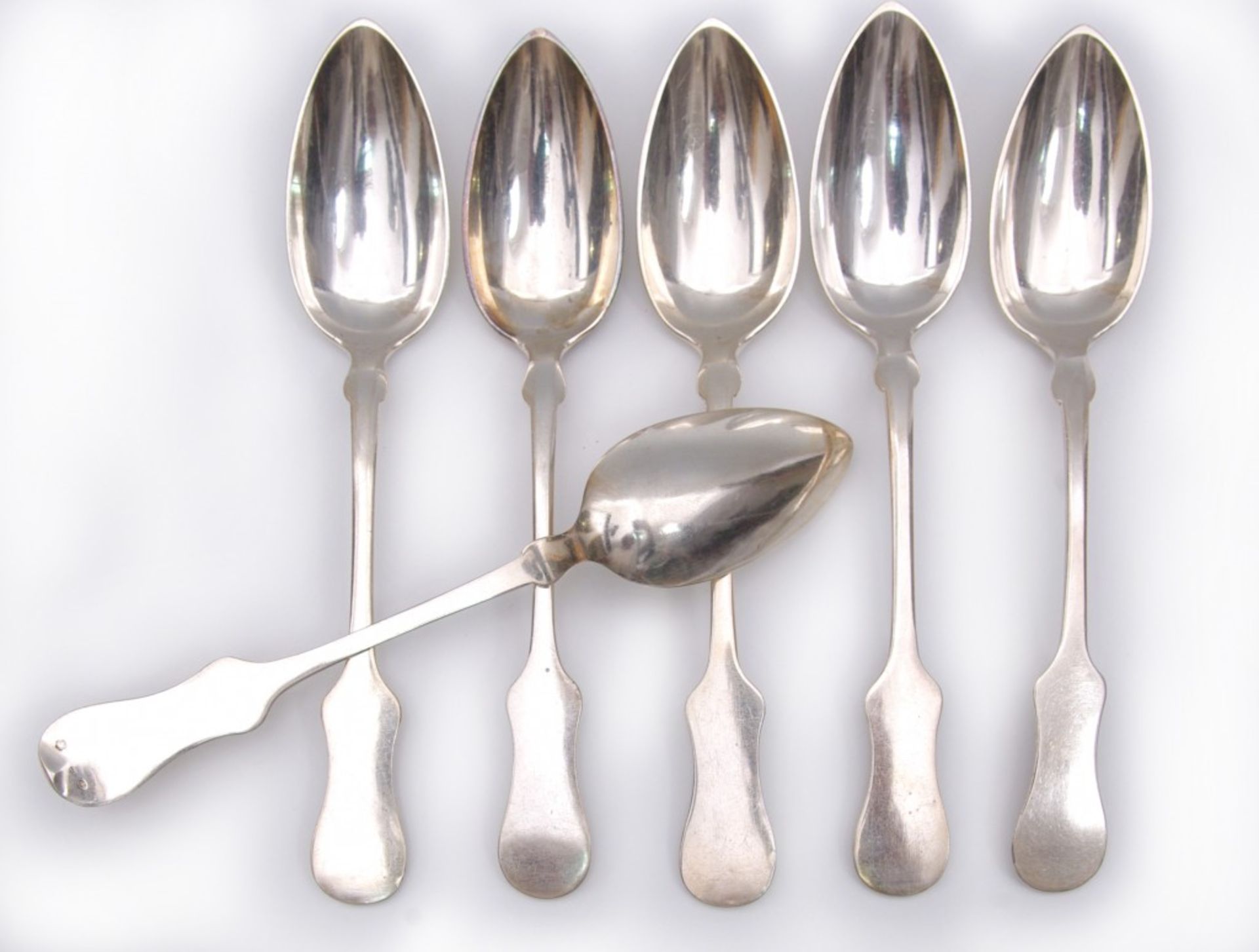 12 silver soup spoons - Image 2 of 2