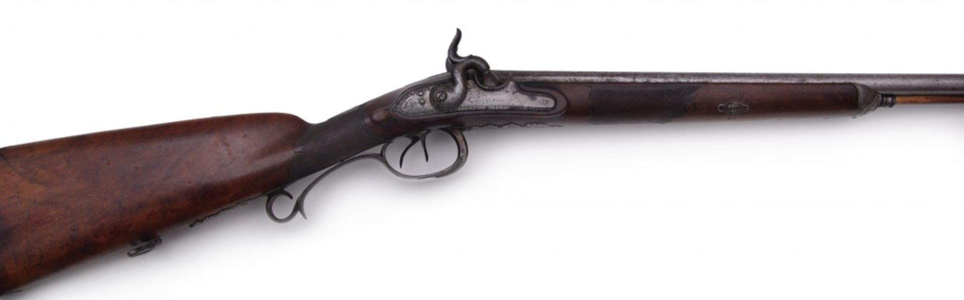 A Double-Barrelled Percussion Shotgun by Heinrich Daniel Anschütz<