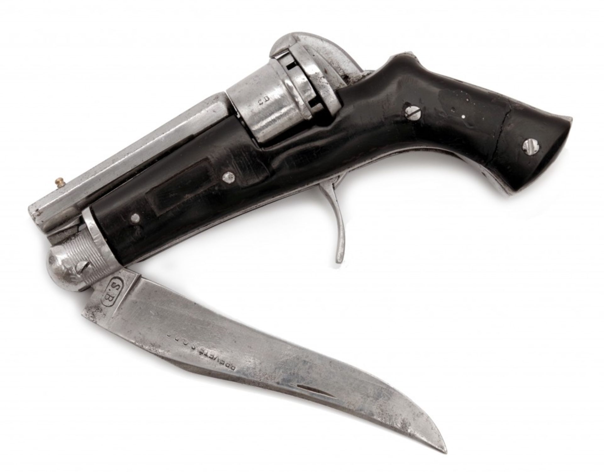 A Pinfire Knife Revolver - Image 3 of 4