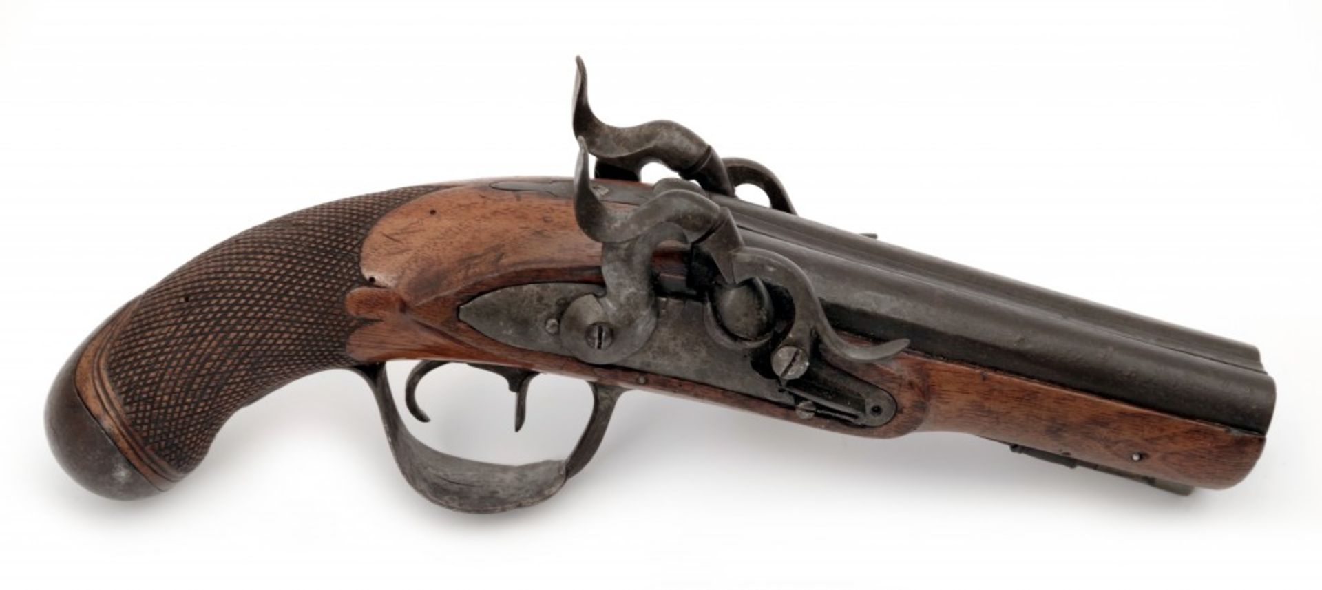 Percussion double-barreled pistol