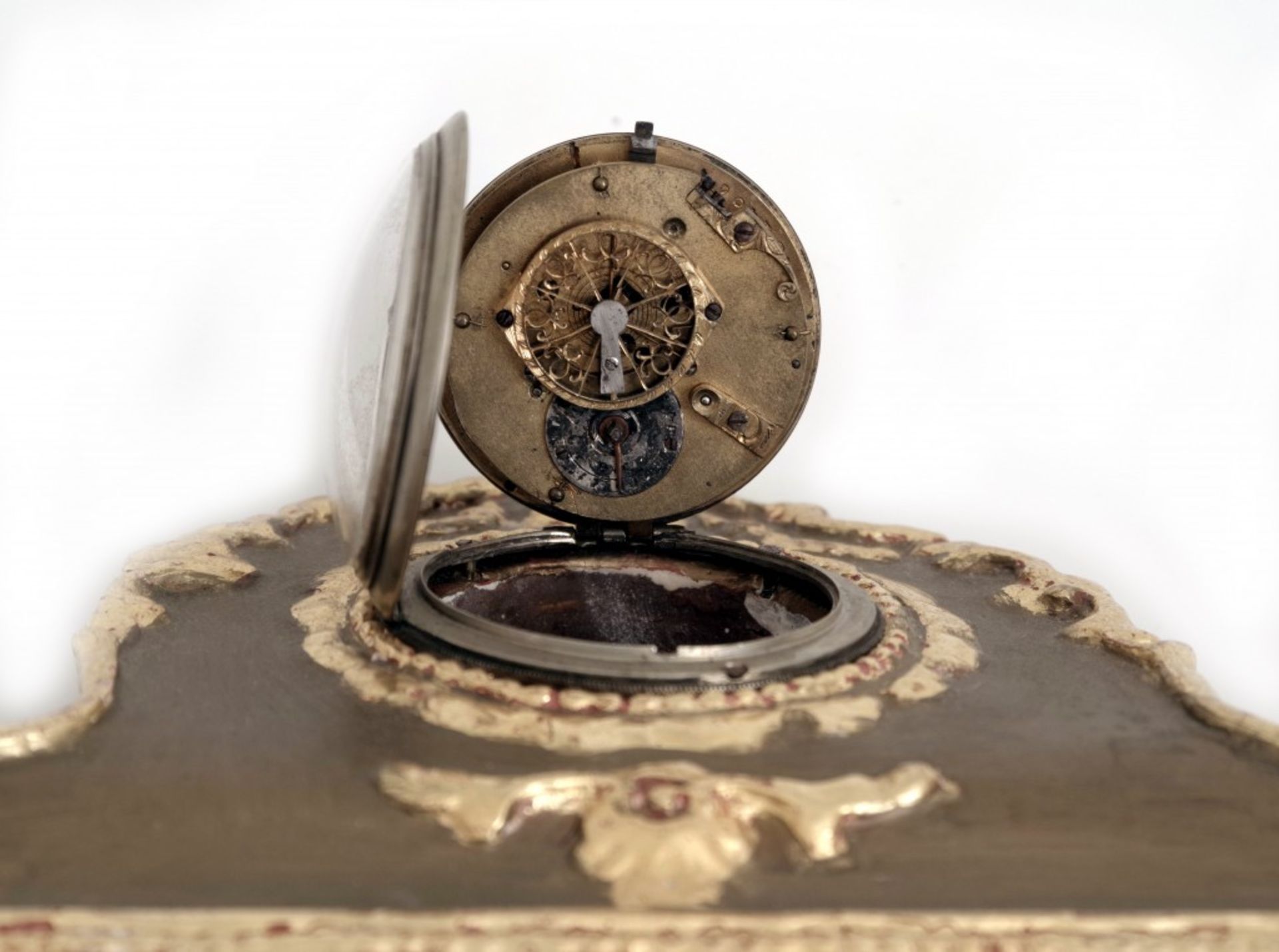 A Late Biedermeier Miniature Pictorial Clock with Music Box - Image 4 of 5