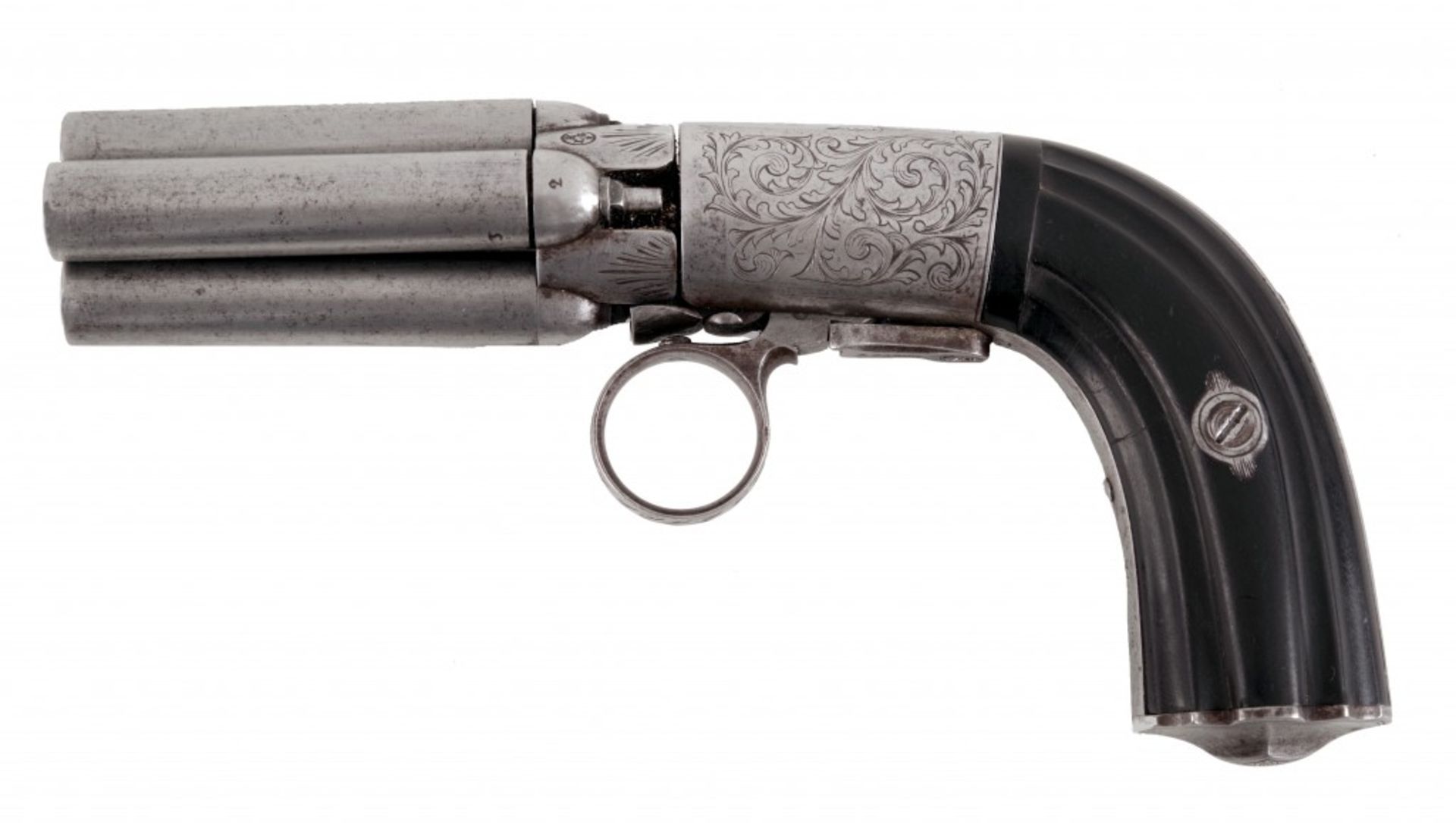 Pepperbox Pistol by Alphonse Caron - Image 2 of 4