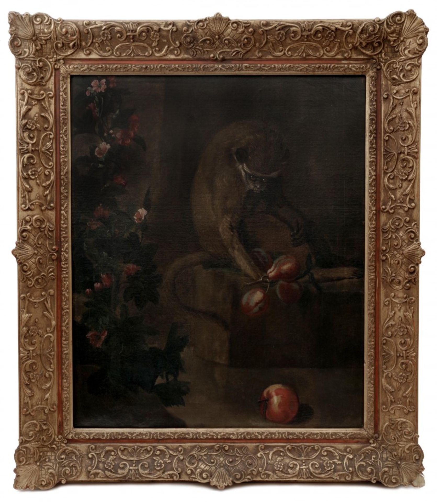 Stillife with a Bouquet and Monkey, Jan Weenix (attrib.) - Bild 2 aus 8