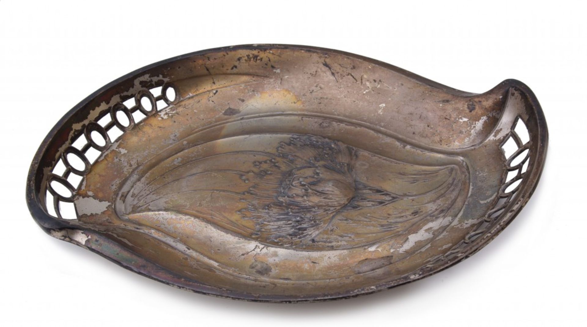 A silver-plated tray Argentor, Art Noueau