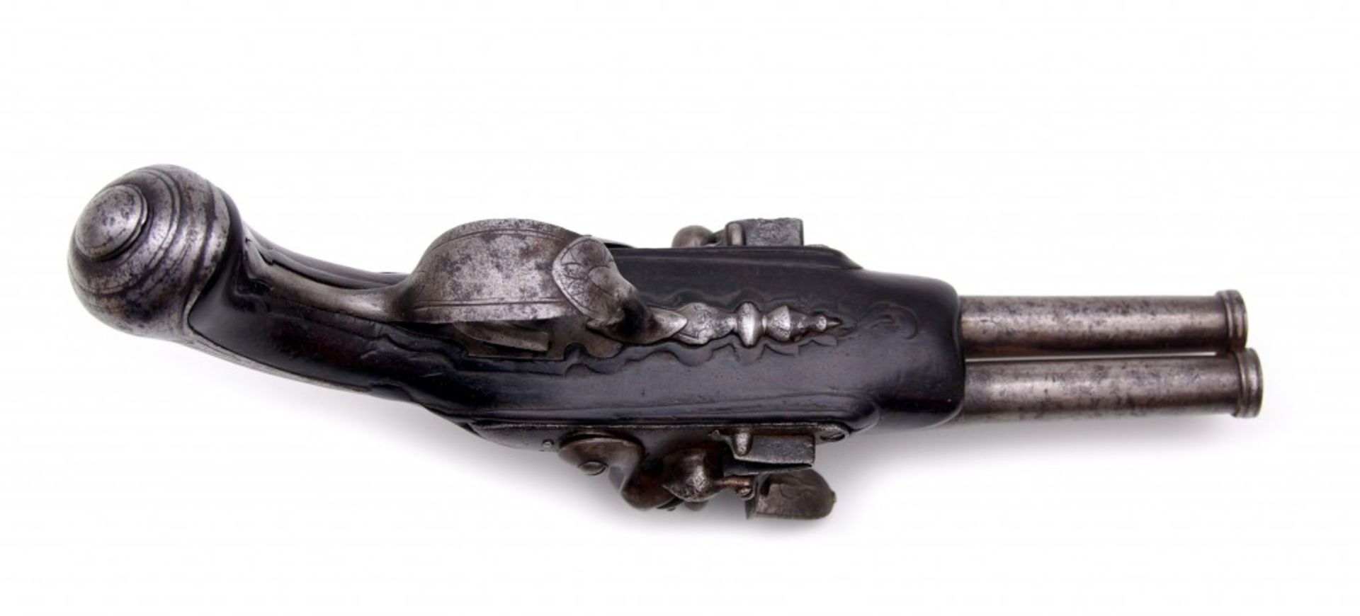 A double-barrelled flintlock pistol - Bild 6 aus 6