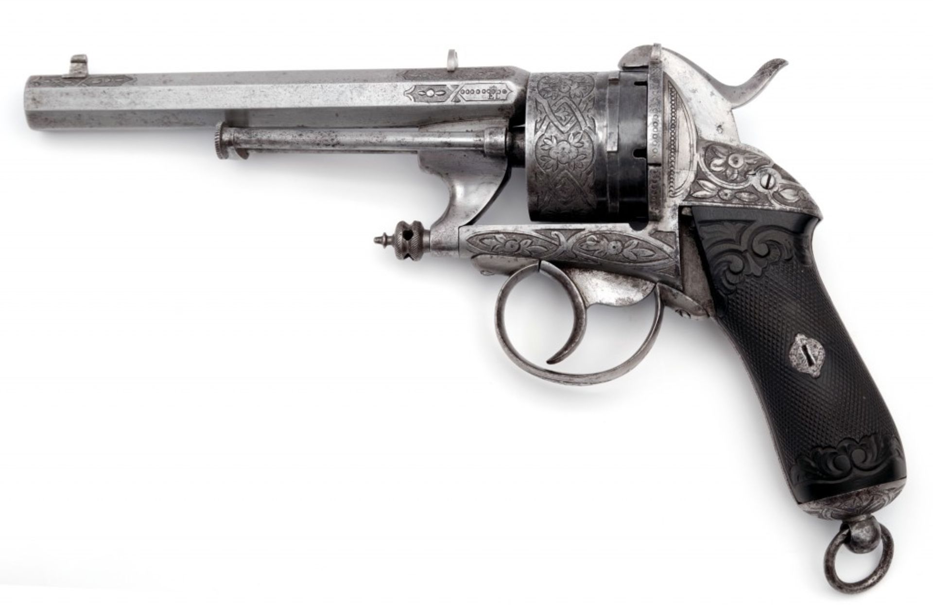 A Chamelot & Delvigne pin fire revolver - Image 2 of 3