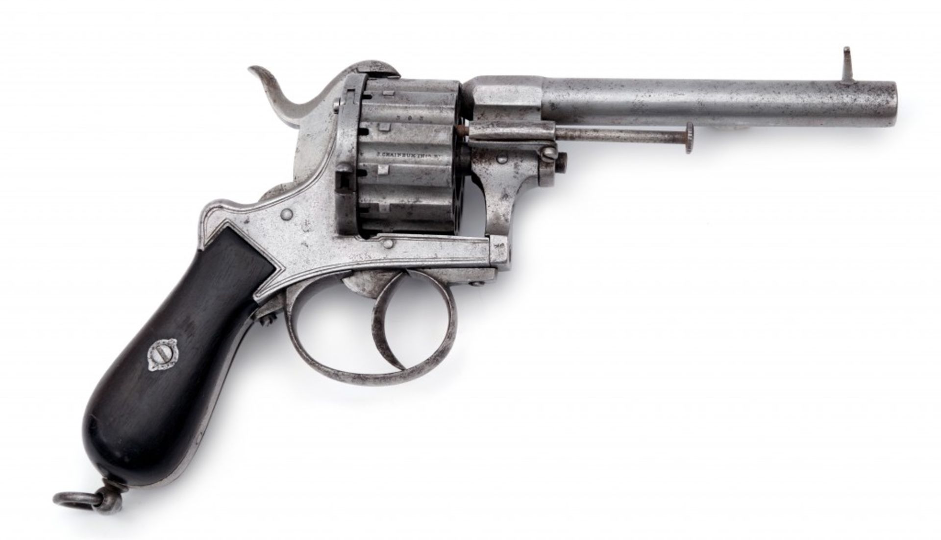 12 Shot J. Chaineux Pinfire Double Action Revolver