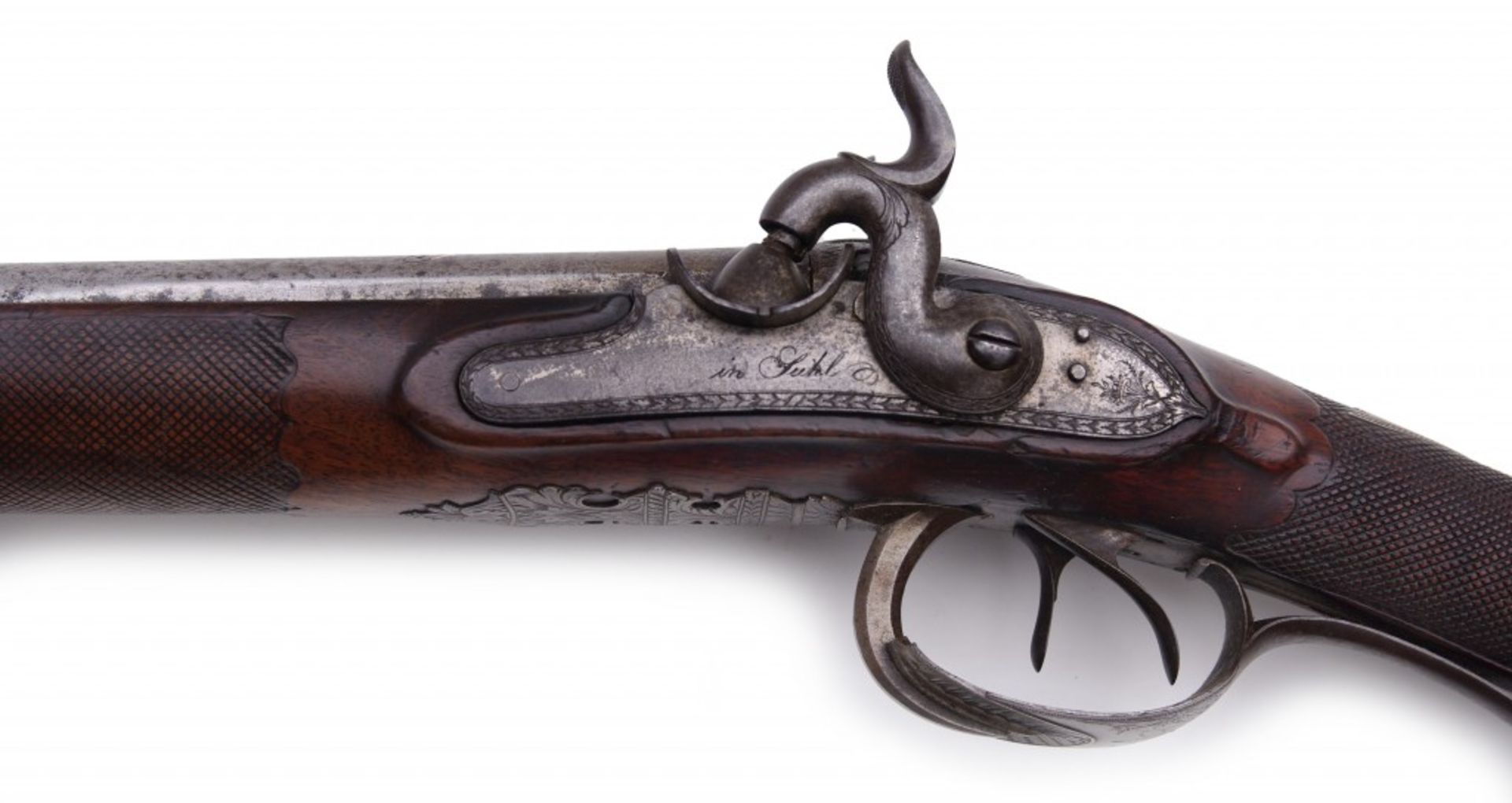 A Double-Barrelled Percussion Shotgun by Heinrich Daniel Anschütz< - Bild 9 aus 12