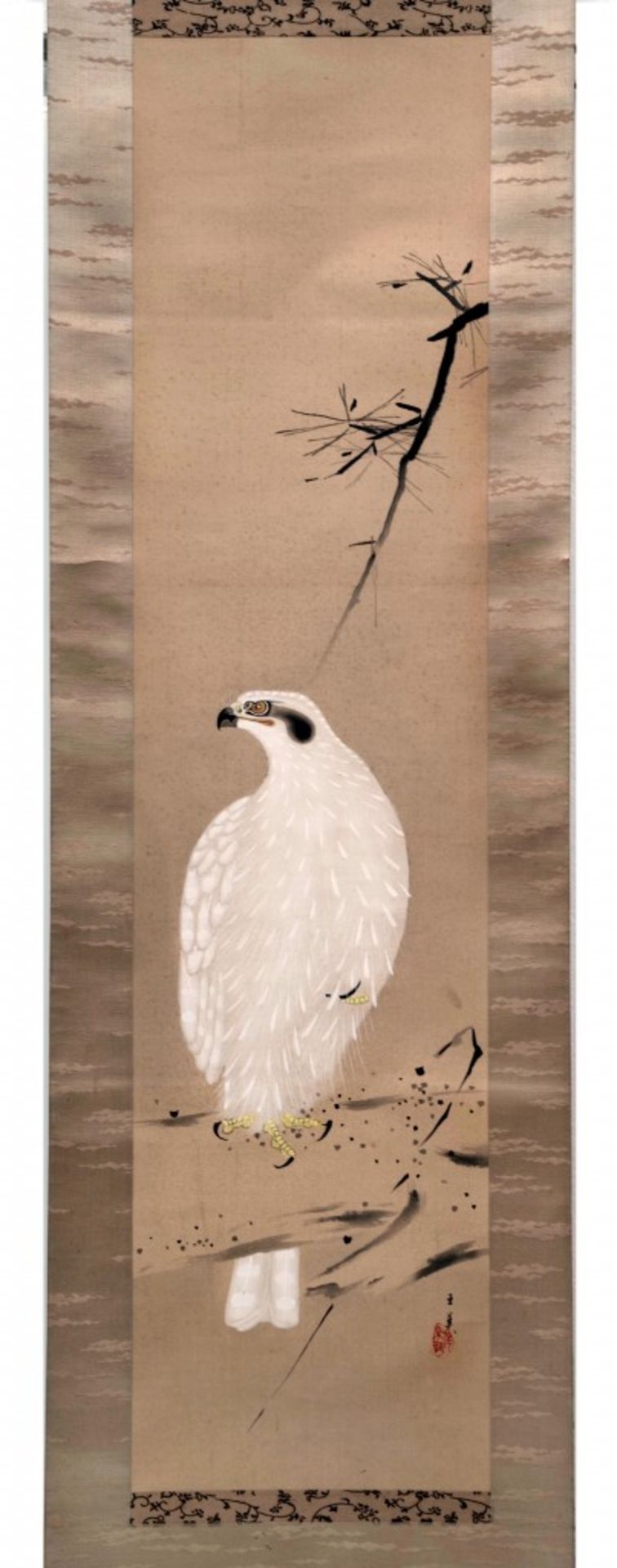 Japanese hanging scroll, White Hawk - Bild 2 aus 4