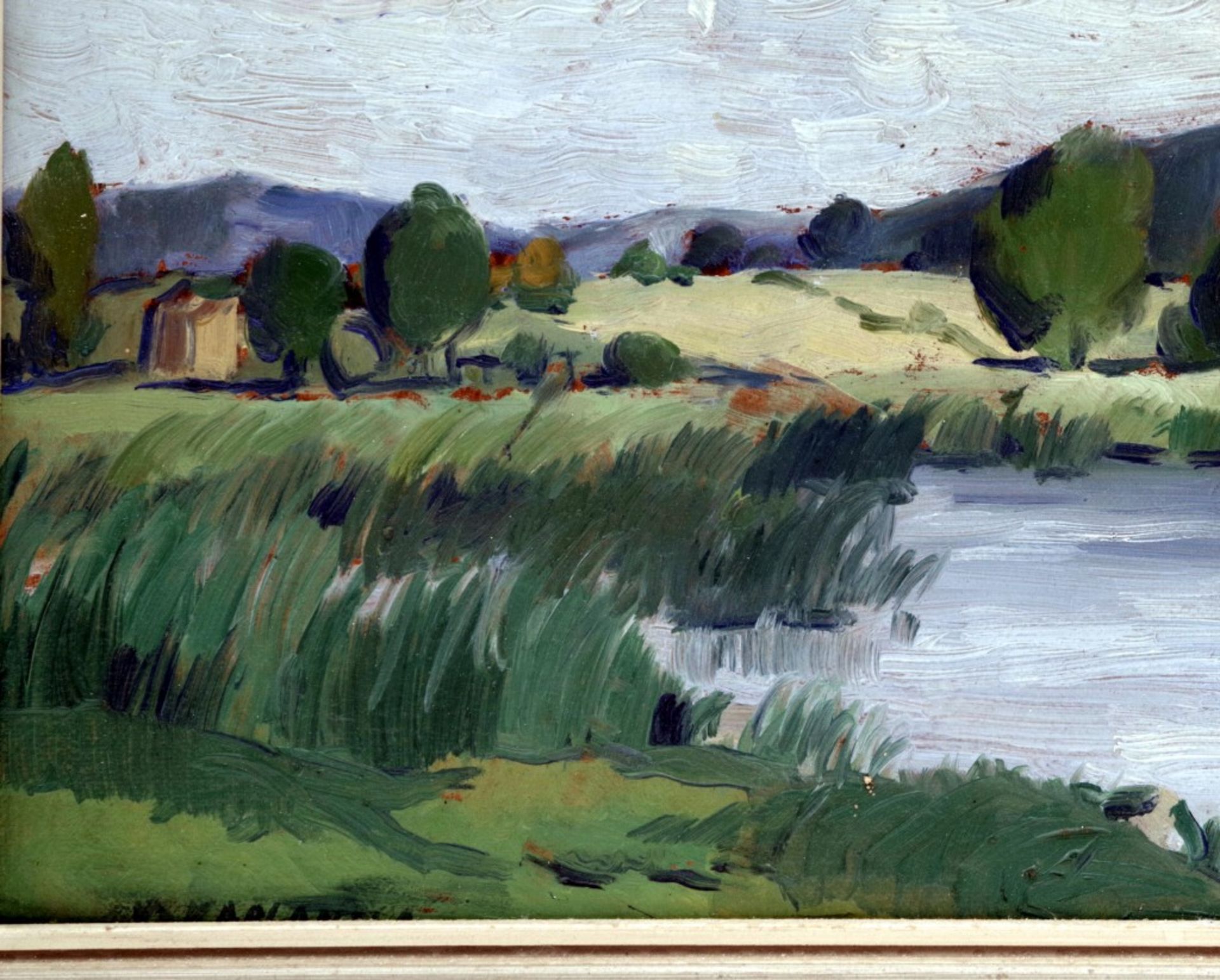 A Pond in Bukovany by Vera Kaplanova - Simonova - Image 2 of 2