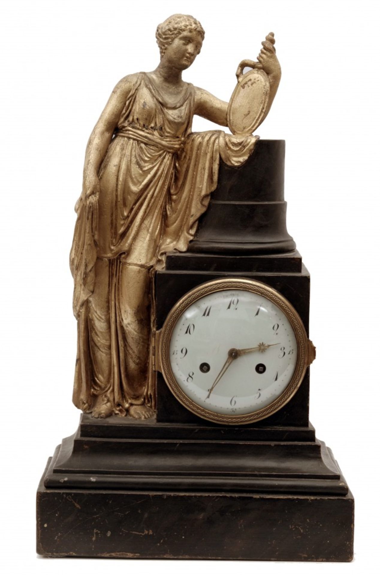 Terracotta Mantel Clock (L´ALLEGORIE DE LA PRUDENCE)<