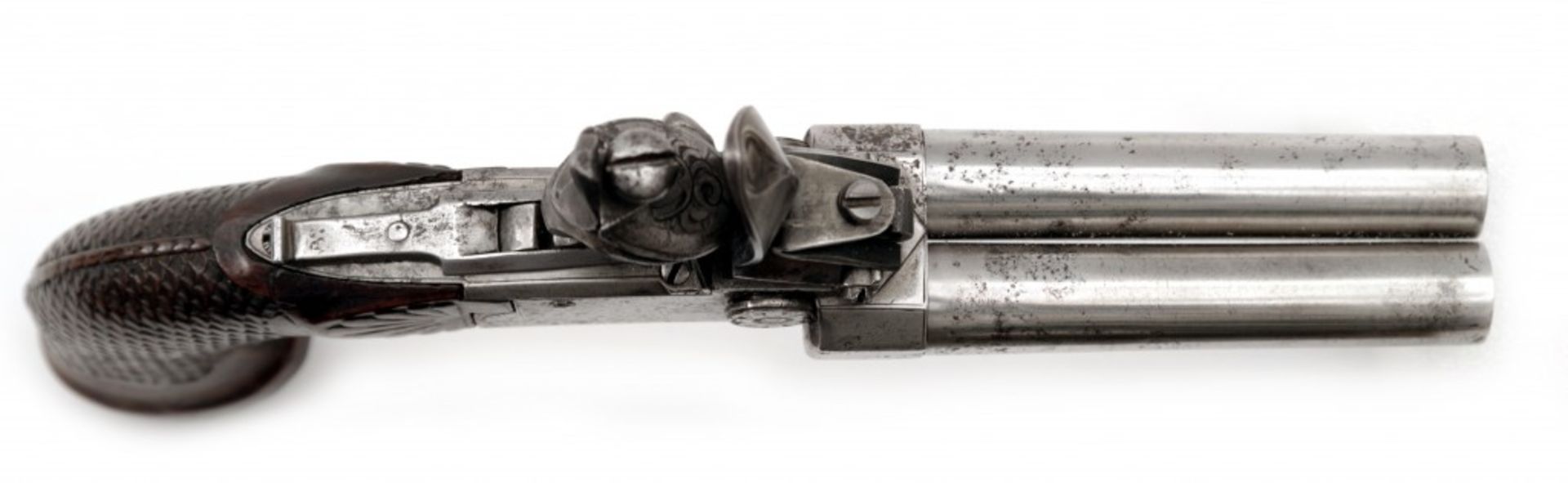 A Two-barrel Flintlock Pistol by Fourni Par Le Page - Bild 4 aus 4